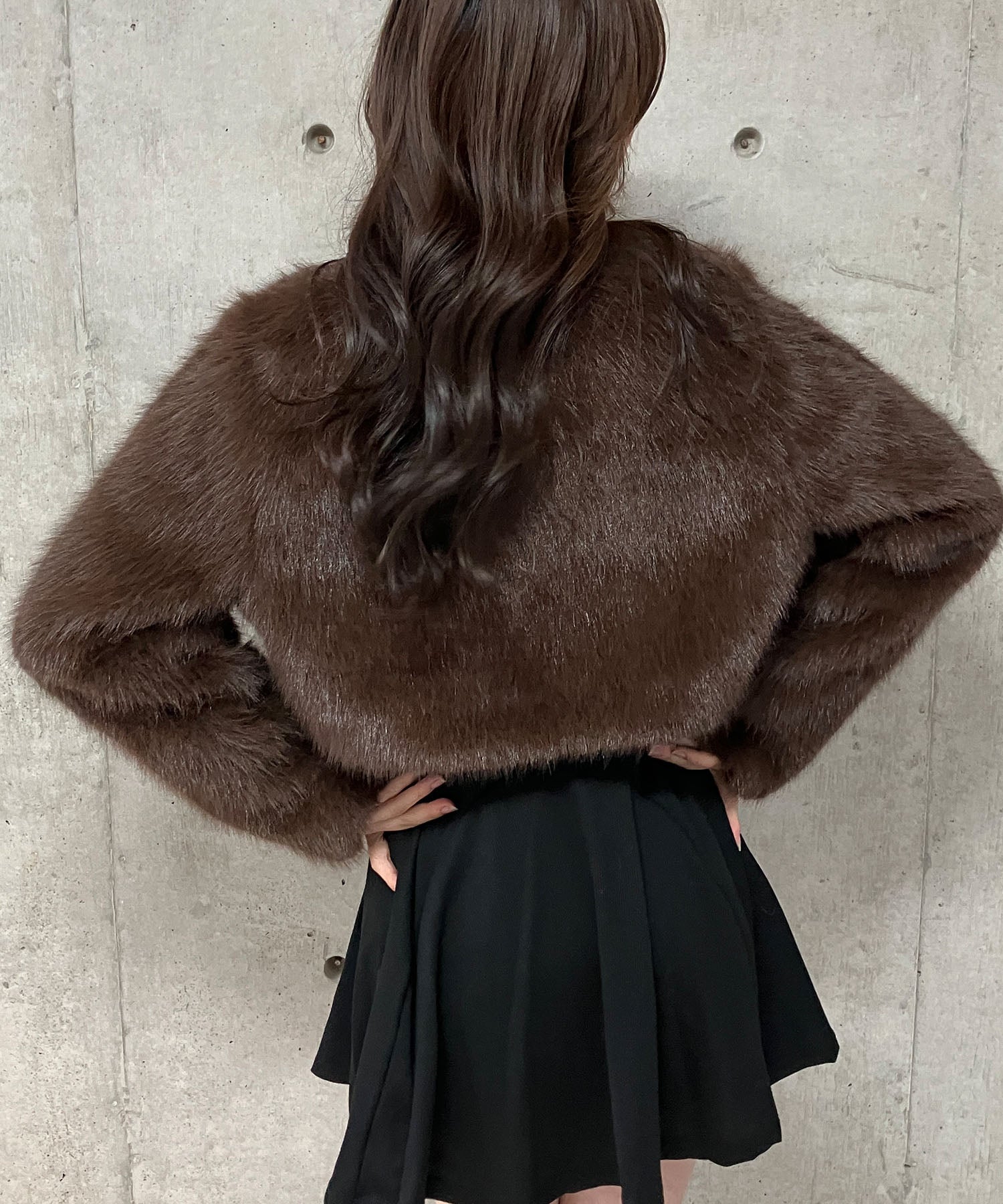 ミージェーン me Jane フェイクファーショート丈コート