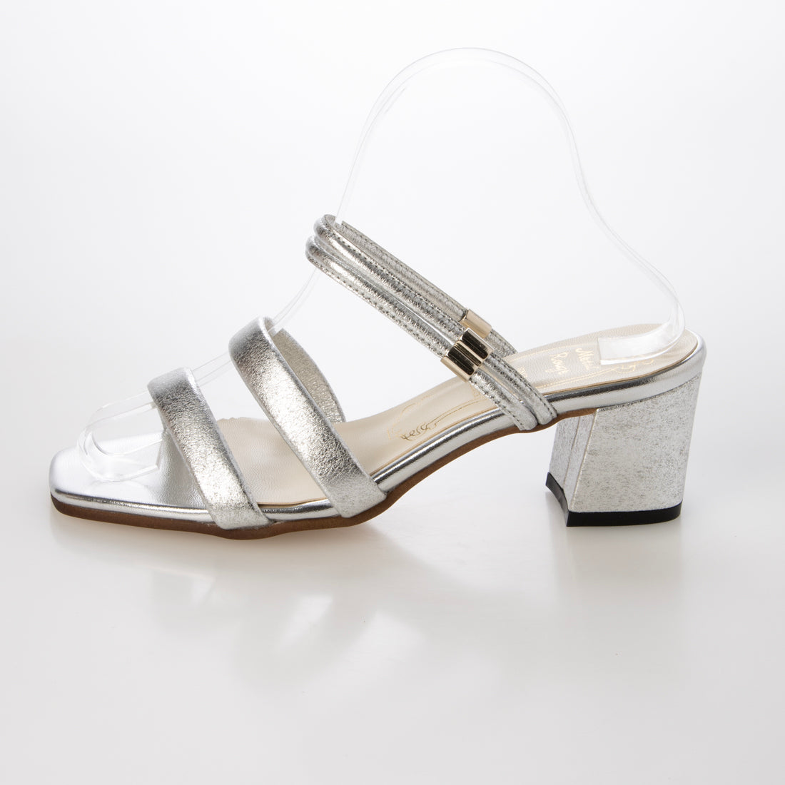 メタルルージュ Metal Rouge 【MADE IN JAPAN】スクエアトゥ 2WAYストラップサンダル 4842 (シルバー) シルバー