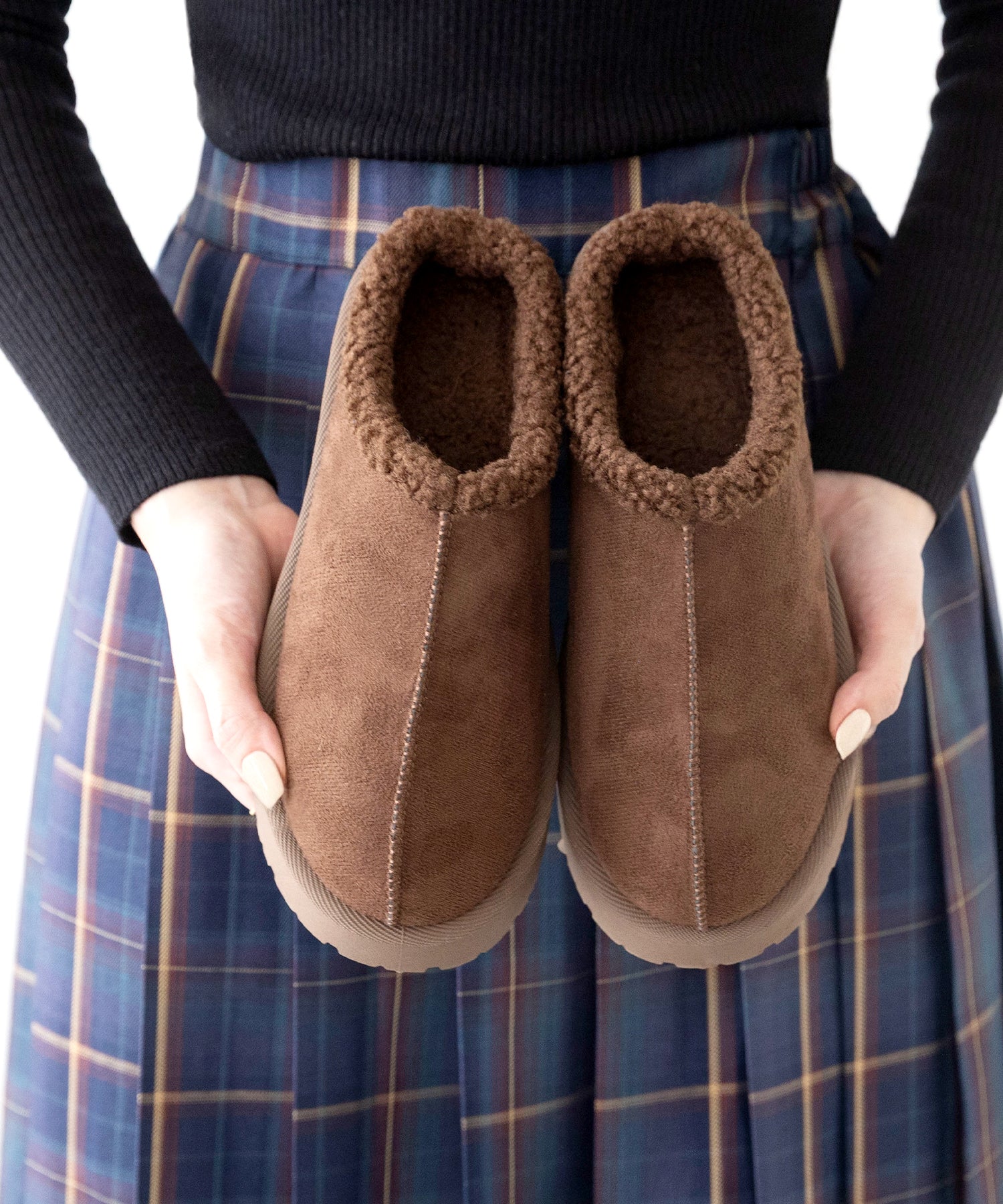 メヌエ Menue 厚底 ボア ムートン (3086ダークブラウンSD) 3086ダークブラウンSD