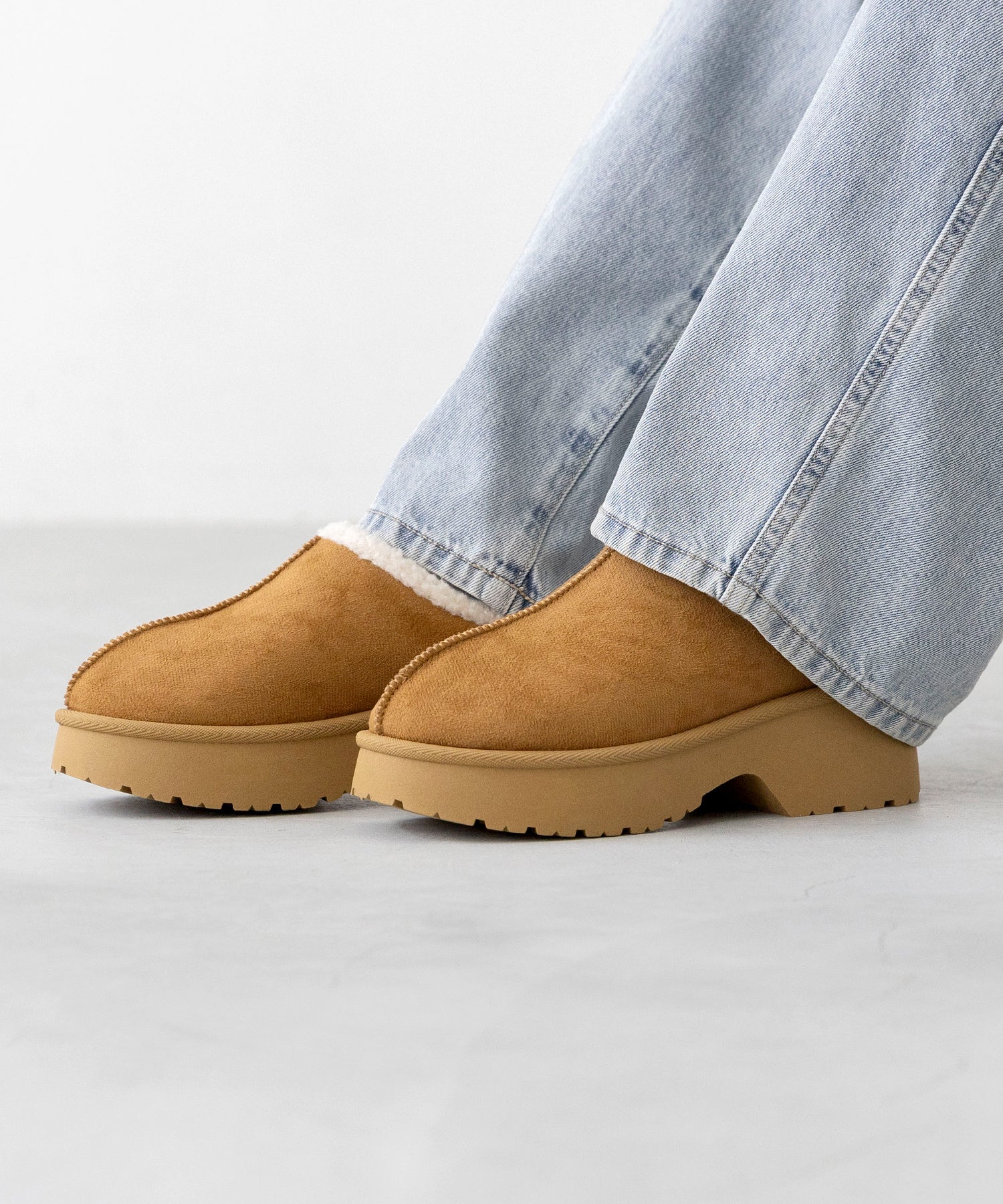 メヌエ Menue 厚底 ボア ムートン (3080キャメルSD) 3080キャメルSD