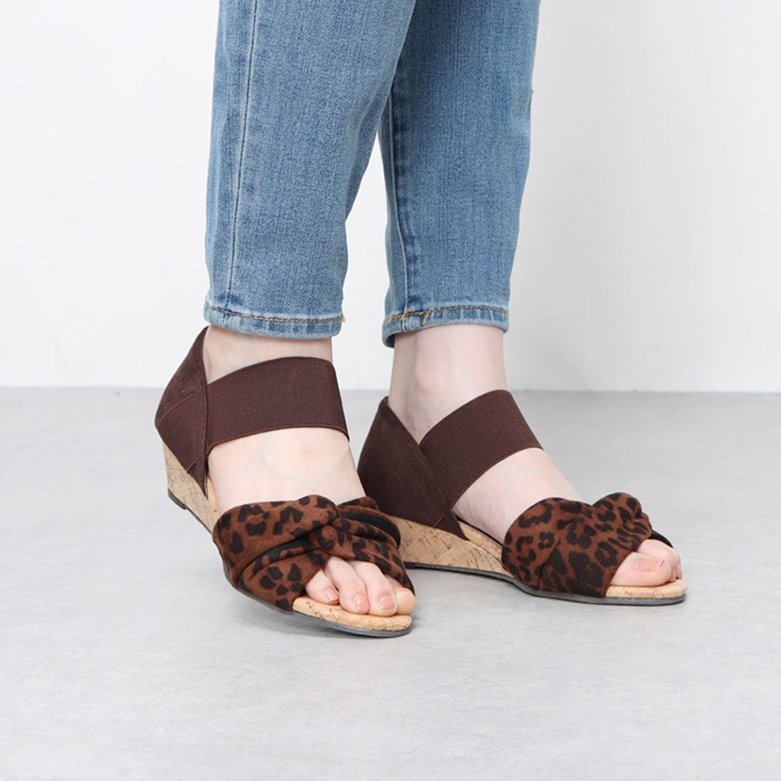 メヌエ Menue ターバン クロス デザイン ゴムストラップ サンダル