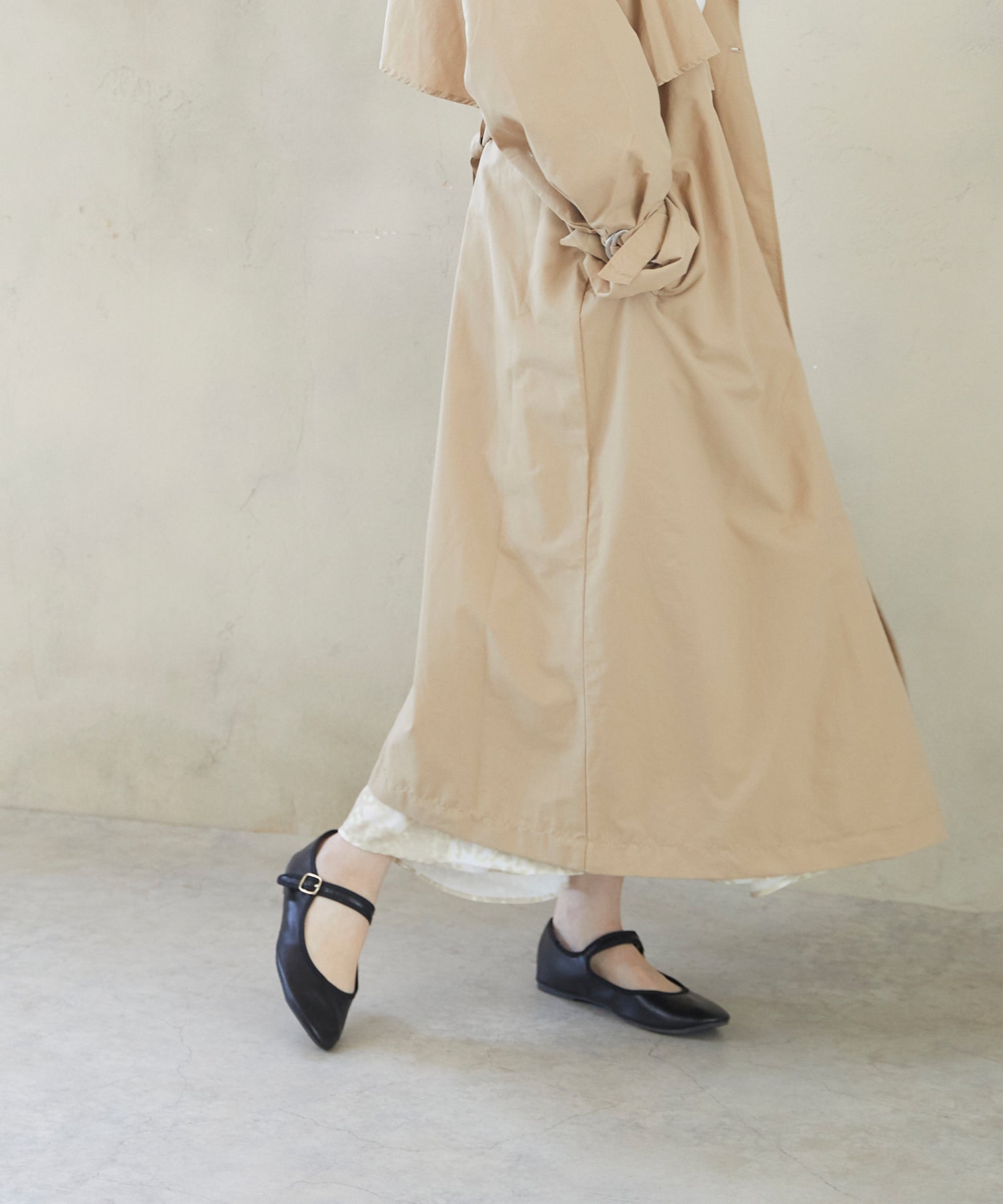 メヌエ Menue ふわカル ストラップ バレエシューズ(1020ブラックpu) 1020ブラックpu