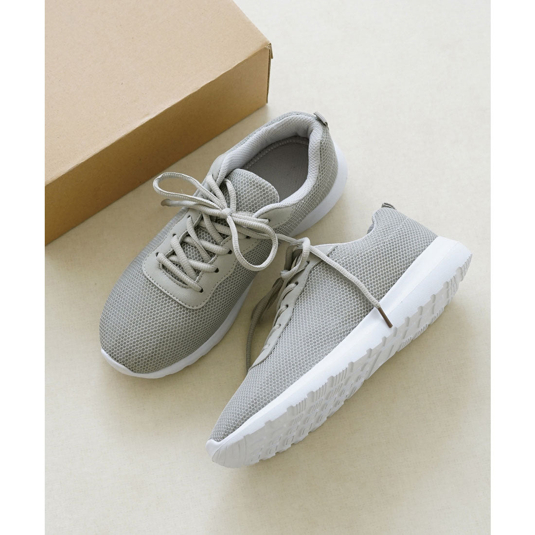 メヌエ Menue ノームコア スニーカー,4011ライトグレーCL