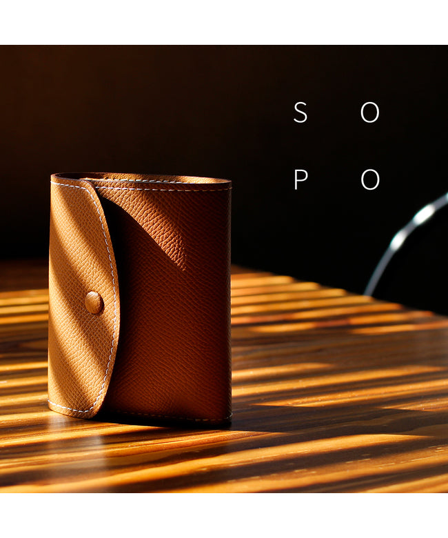 ソポ sopo 新商品/サライ/ソポ/ワープロラックス/三つ折り財布/ROLL WALLET-WL/ワインハンマー社【so71】 (ブラック) ブラック
