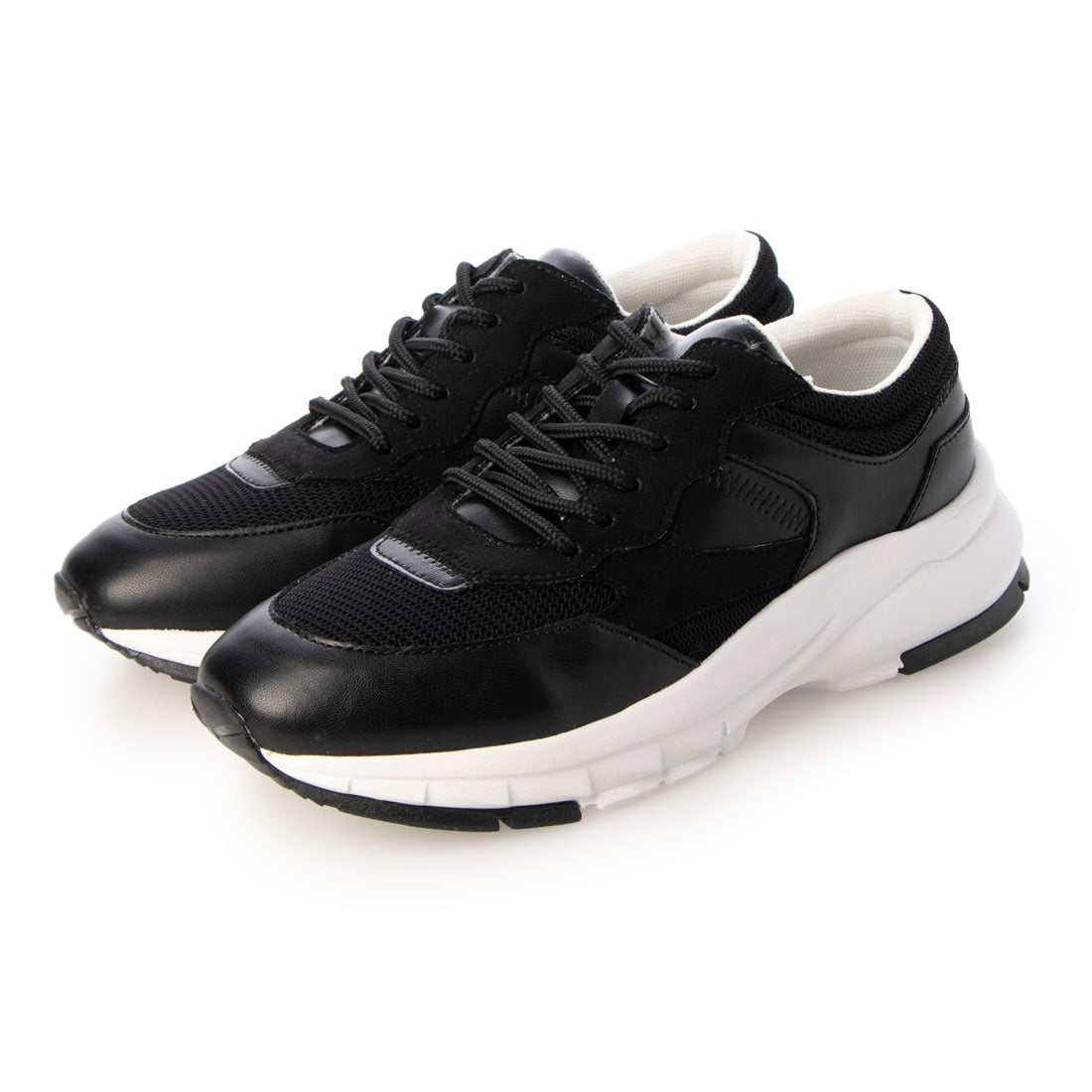 ミオ ノティス MIO NOTIS 【厚底】マルチパターンスニーカー 624B,ブラック