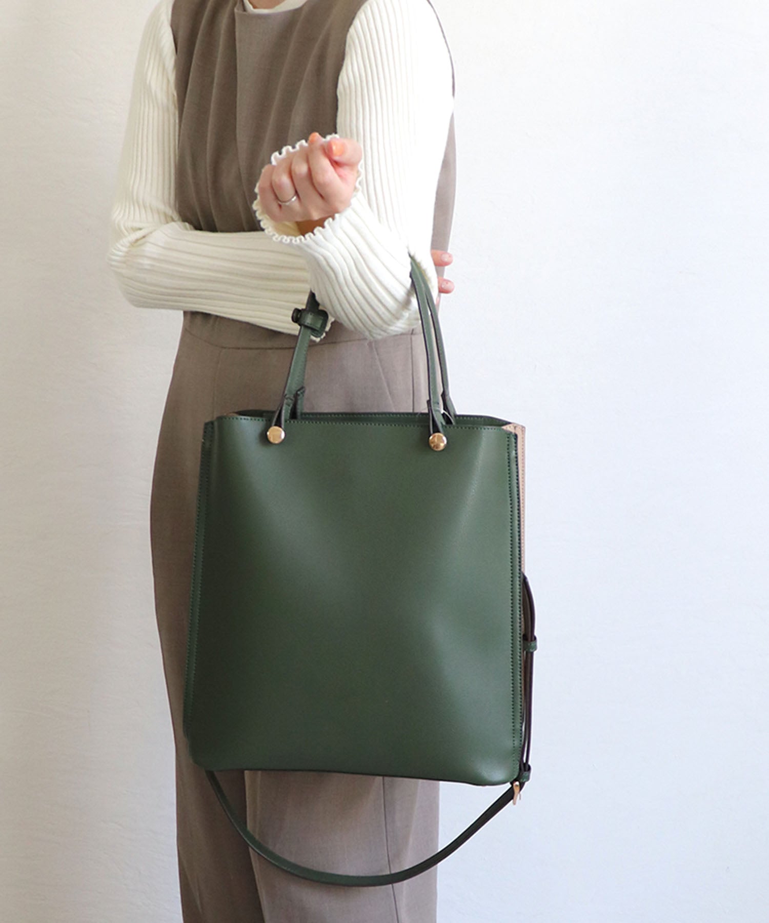 ミアン MIAN 【お仕事/シーズンレス/2way】CLIVIA / 縦型A4トートバッグ