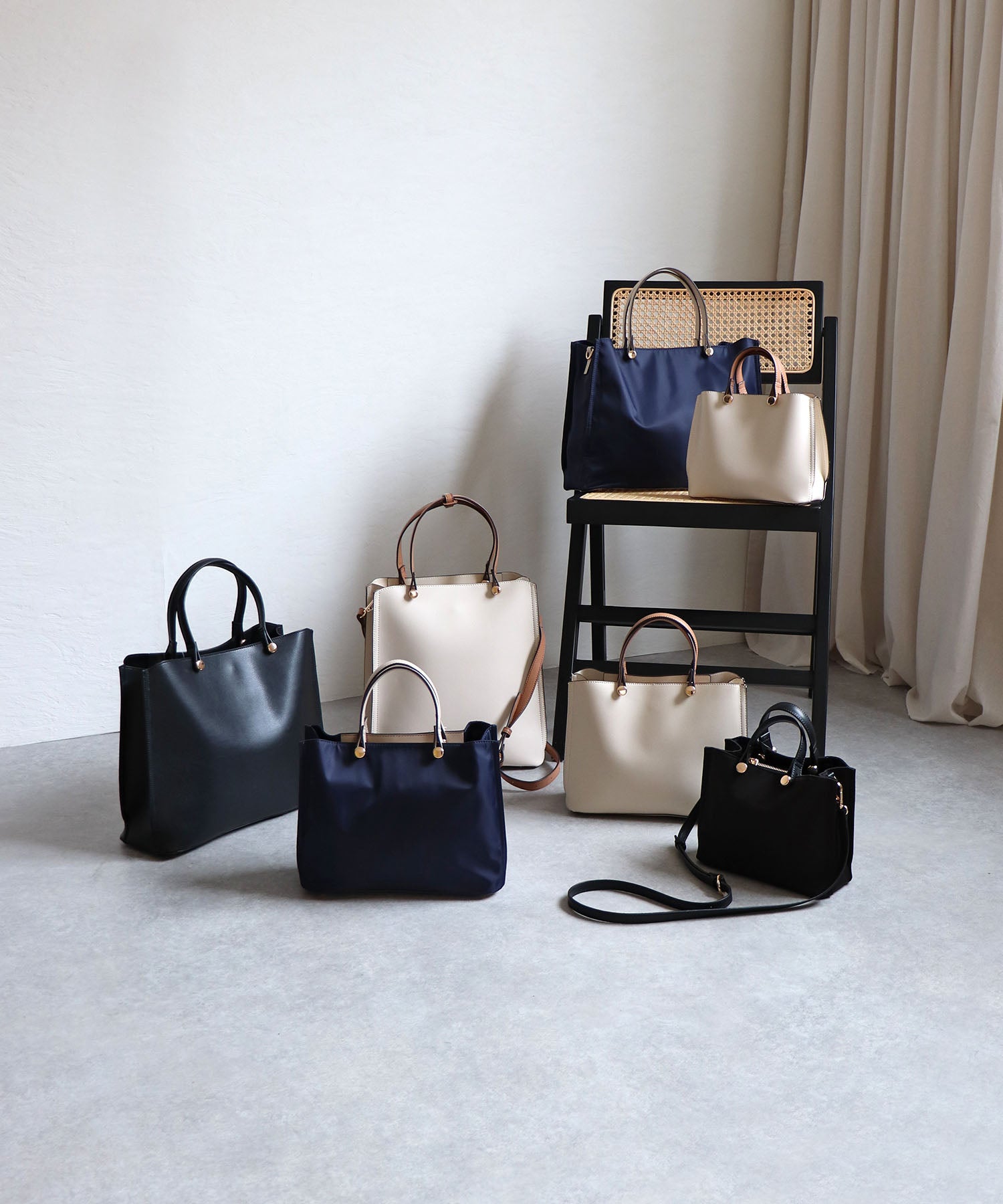 ミアン MIAN 【お仕事/シーズンレス/2way】CLIVIA / 縦型A4トートバッグ