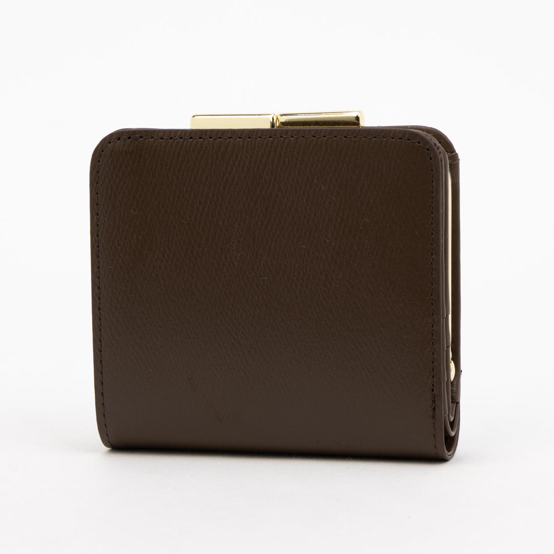 ミアン MIAN 【本革/コンパクト/がまぐち】KERRIA / 国産牛革 がま口二つ折り財布 (ダークブラウン) ダークブラウン