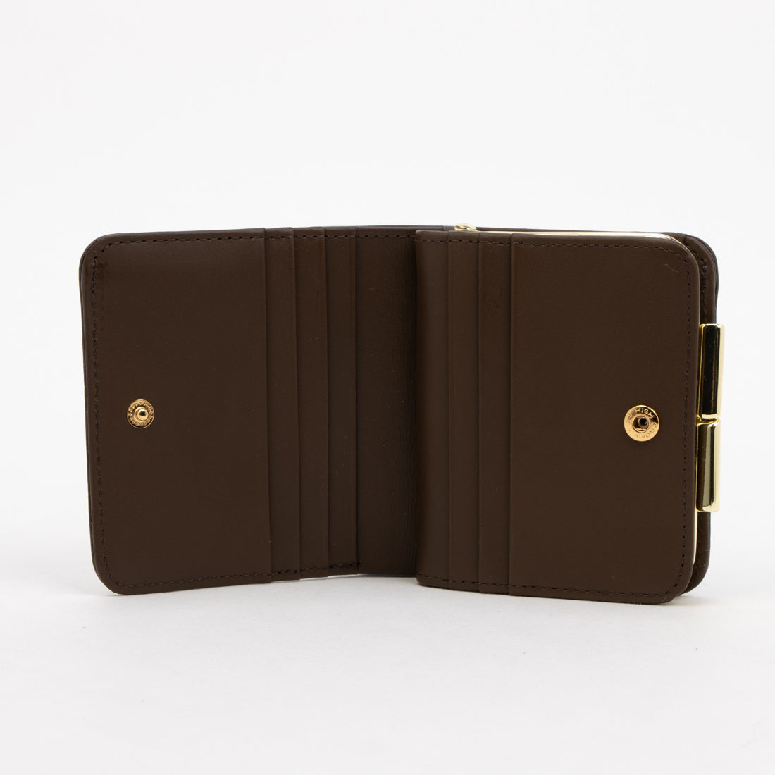 ミアン MIAN 【本革/コンパクト/がまぐち】KERRIA / 国産牛革 がま口二つ折り財布 (ダークブラウン) ダークブラウン