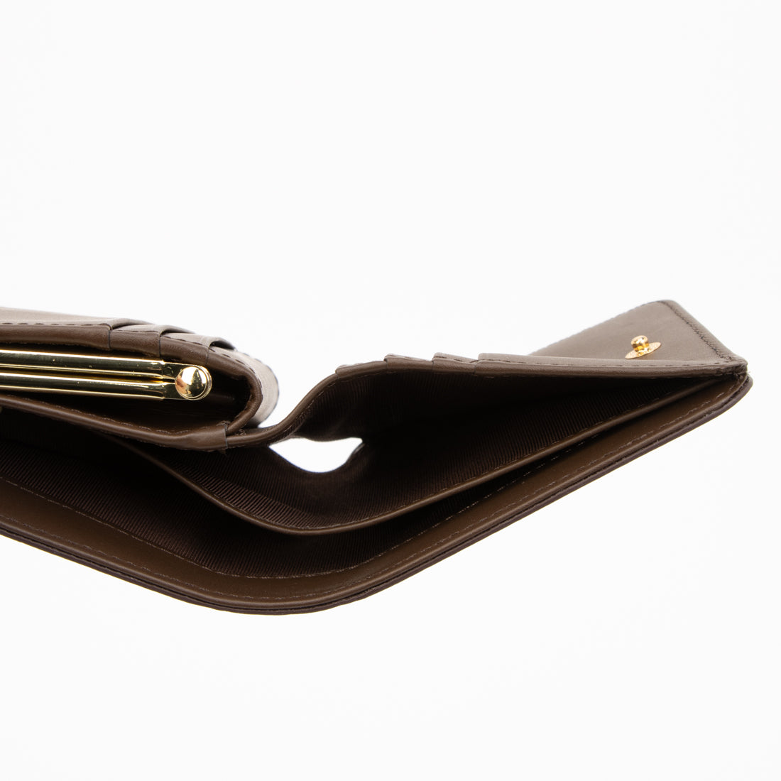 ミアン MIAN 【本革/コンパクト/がまぐち】KERRIA / 国産牛革 がま口二つ折り財布 (ダークブラウン) ダークブラウン