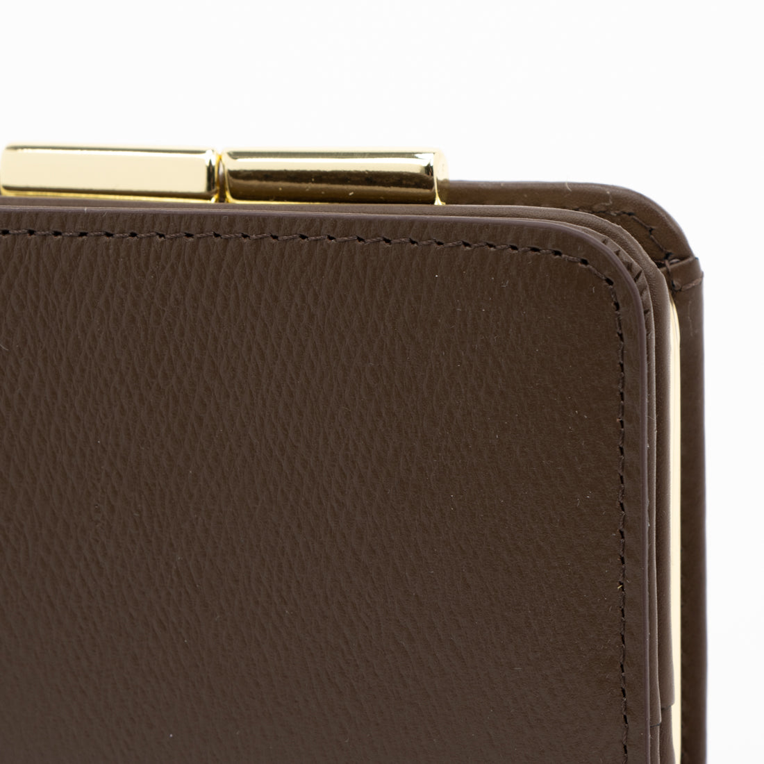 ミアン MIAN 【本革/コンパクト/がまぐち】KERRIA / 国産牛革 がま口二つ折り財布 (ダークブラウン) ダークブラウン