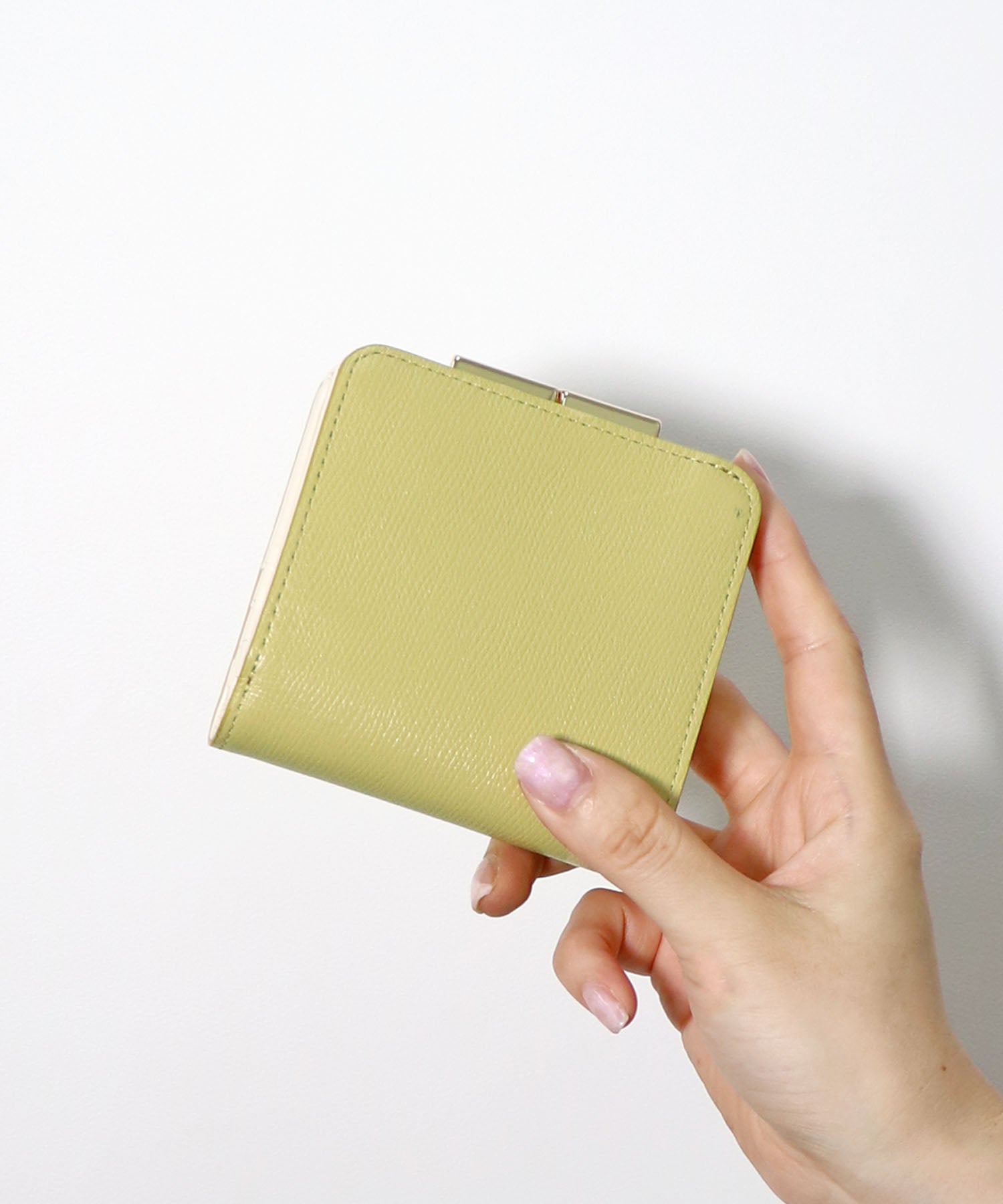 ミアン MIAN 【本革/コンパクト/がまぐち】KERRIA / 国産牛革 がま口二つ折り財布(イエロー) イエロー