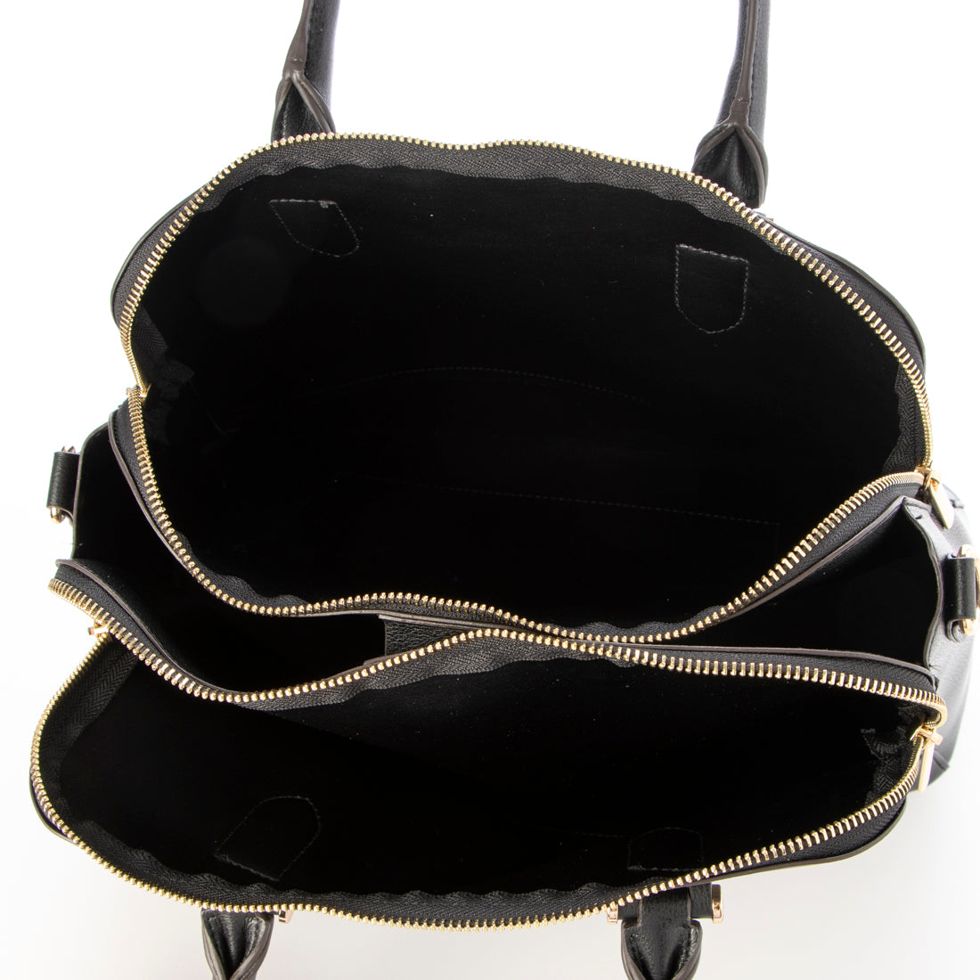 ミアン MIAN 【お仕事/シーズンレス】ダブルジップトートバッグ (ブラック) ブラック