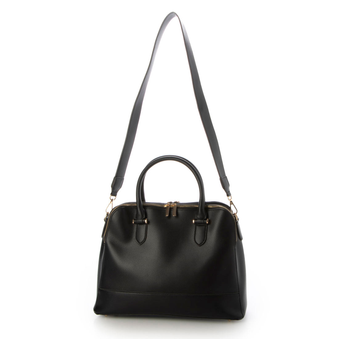 ミアン MIAN 【お仕事/シーズンレス】ダブルジップトートバッグ (ブラック) ブラック