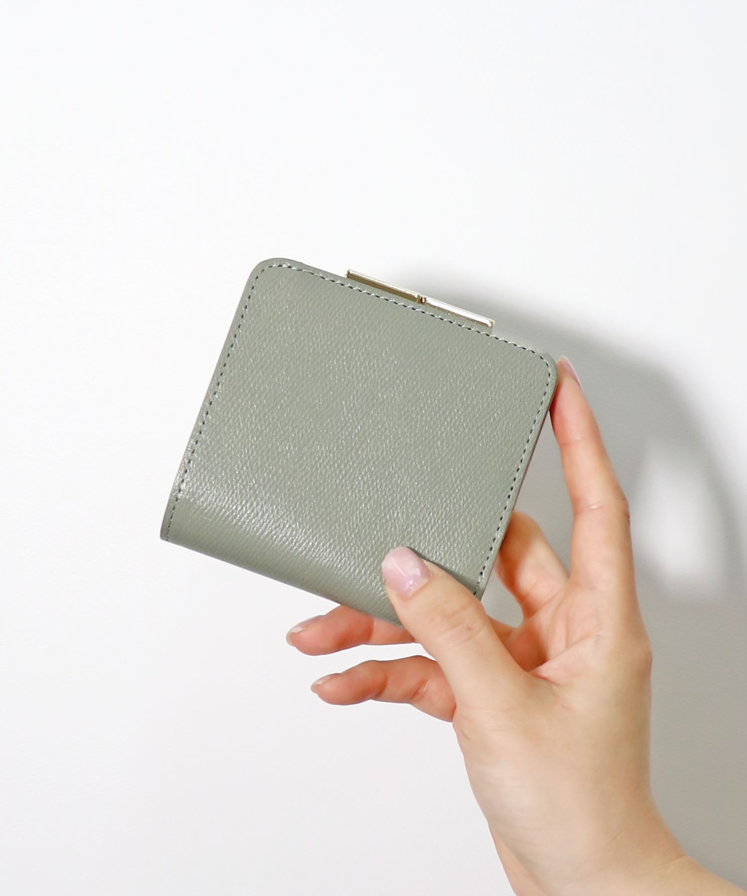 ミアン MIAN 【本革/コンパクト/がまぐち】KERRIA / 国産牛革 がま口二つ折り財布(ミント) ミント