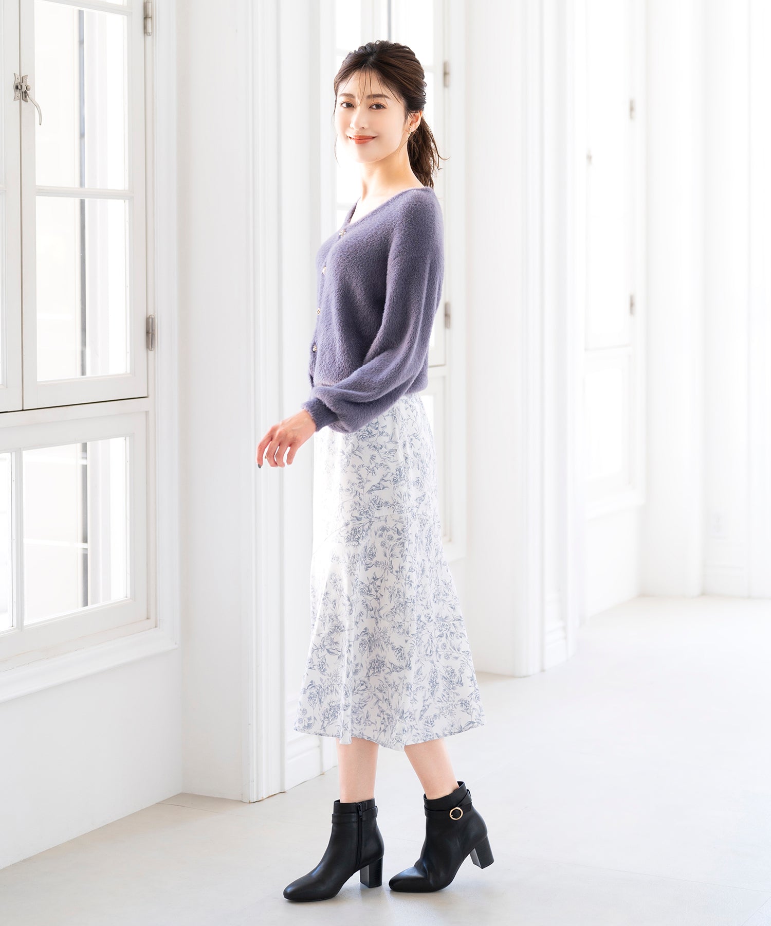 ミッシュマッシュ MISCH MASCH シャギービジューカーディガン/MM338401 (WHITE) WHITE