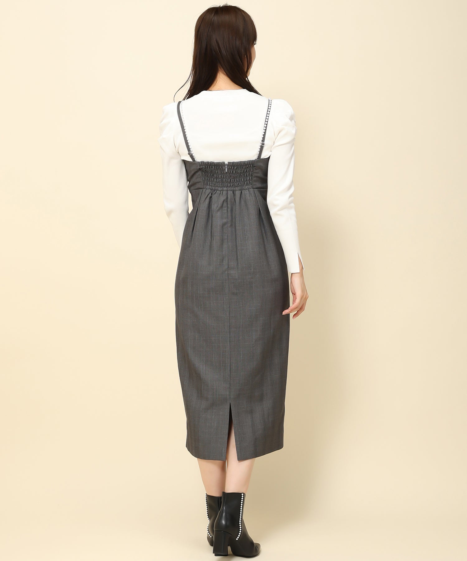 ミッシュマッシュ MISCH MASCH ショルダーチェーンキャミワンピース/MM337418 (GRAY) GRAY