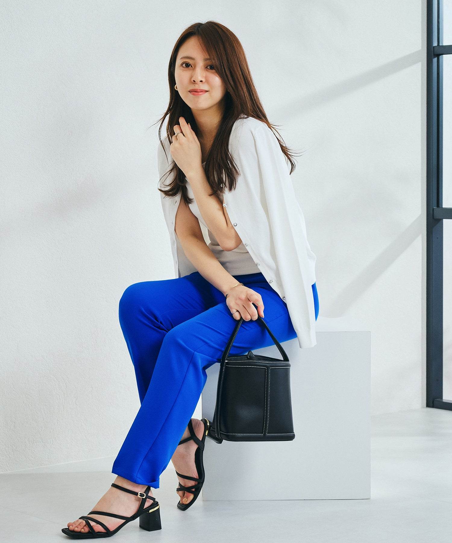 ミッシュマッシュ MISCH MASCH カーディガンランキング1位!【接触冷感】【UV機能】【2024春夏新作】ベーシックビジュー釦カーディガン/MM428406 (GREEN) GREEN