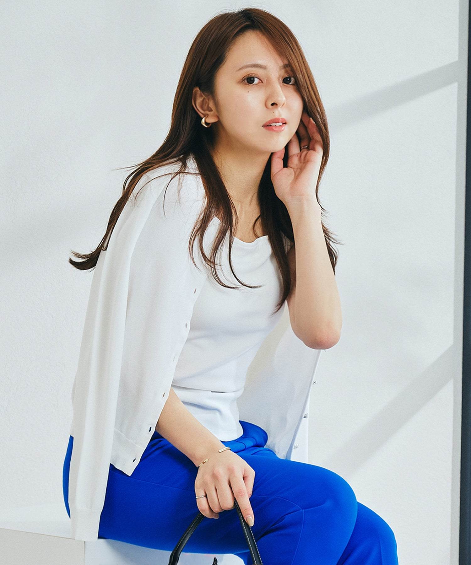 ミッシュマッシュ MISCH MASCH カーディガンランキング1位!【接触冷感】【UV機能】【2024春夏新作】ベーシックビジュー釦カーディガン/MM428406 (GREEN) GREEN