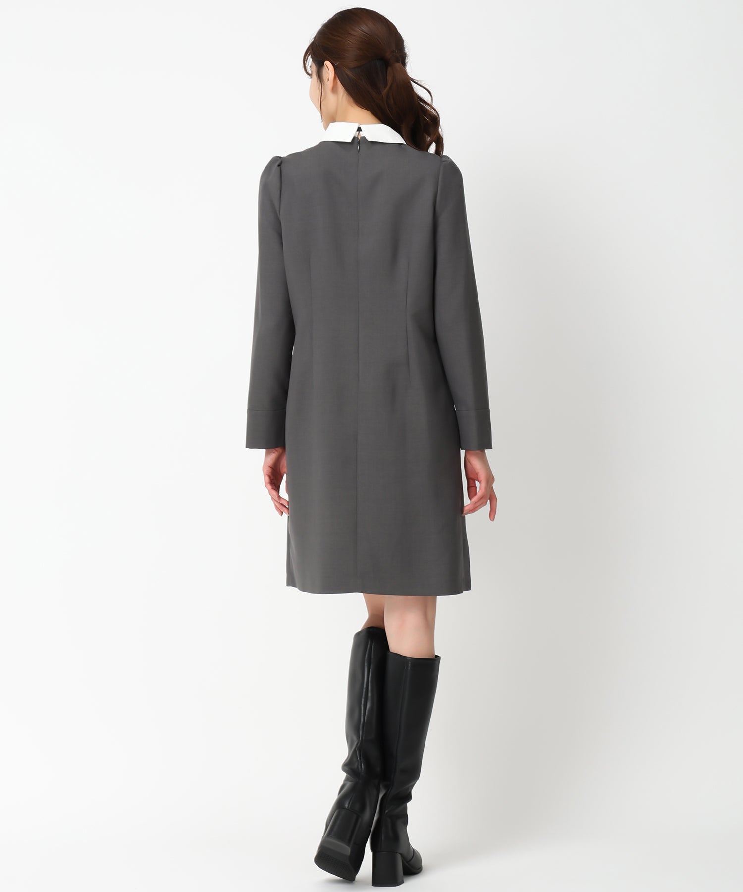 ミッシュマッシュ MISCH MASCH 【2024秋冬新作】フリルブラウスミニワンピース/MM447404 (BLACK) BLACK