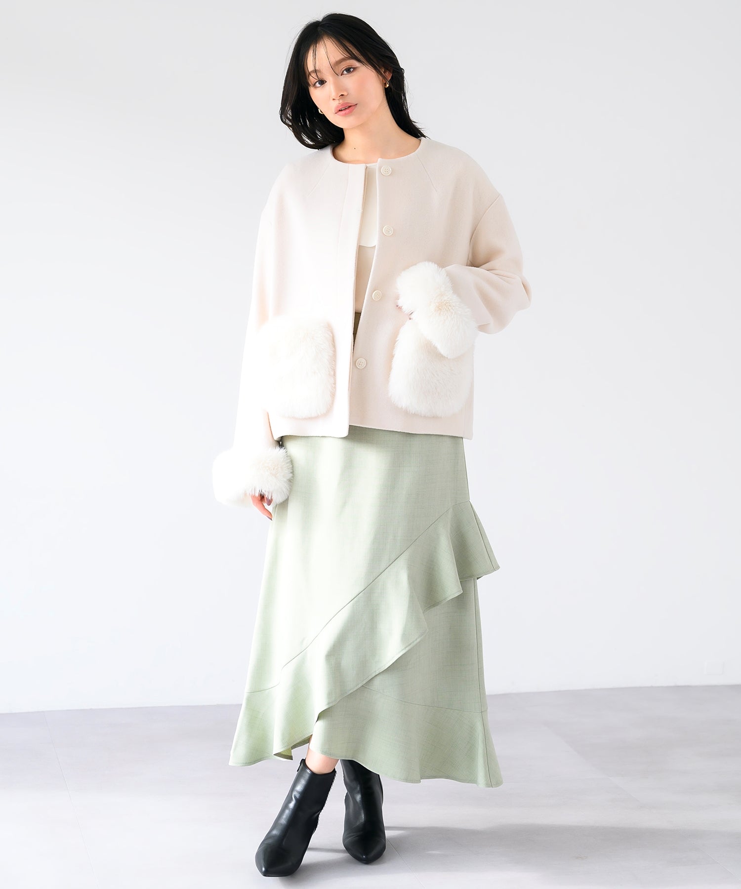 ミッシュマッシュ MISCH MASCH 2025春夏新作ランダムフレアスカート/MM517202