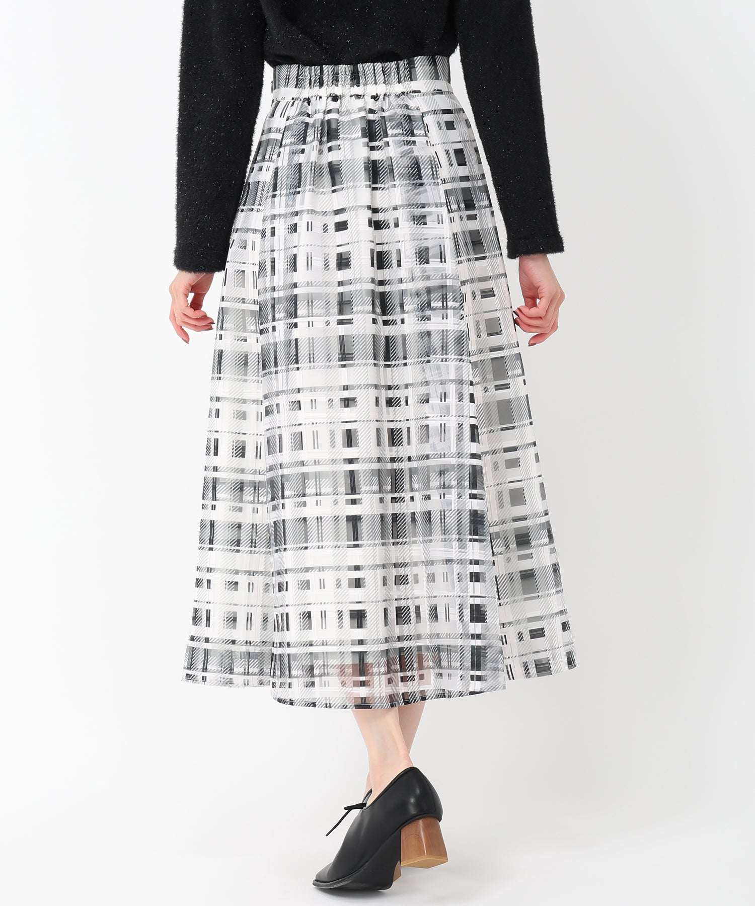 ミッシュマッシュ MISCH MASCH 2025春夏新作 シアーチェックフレアスカート/MM517217