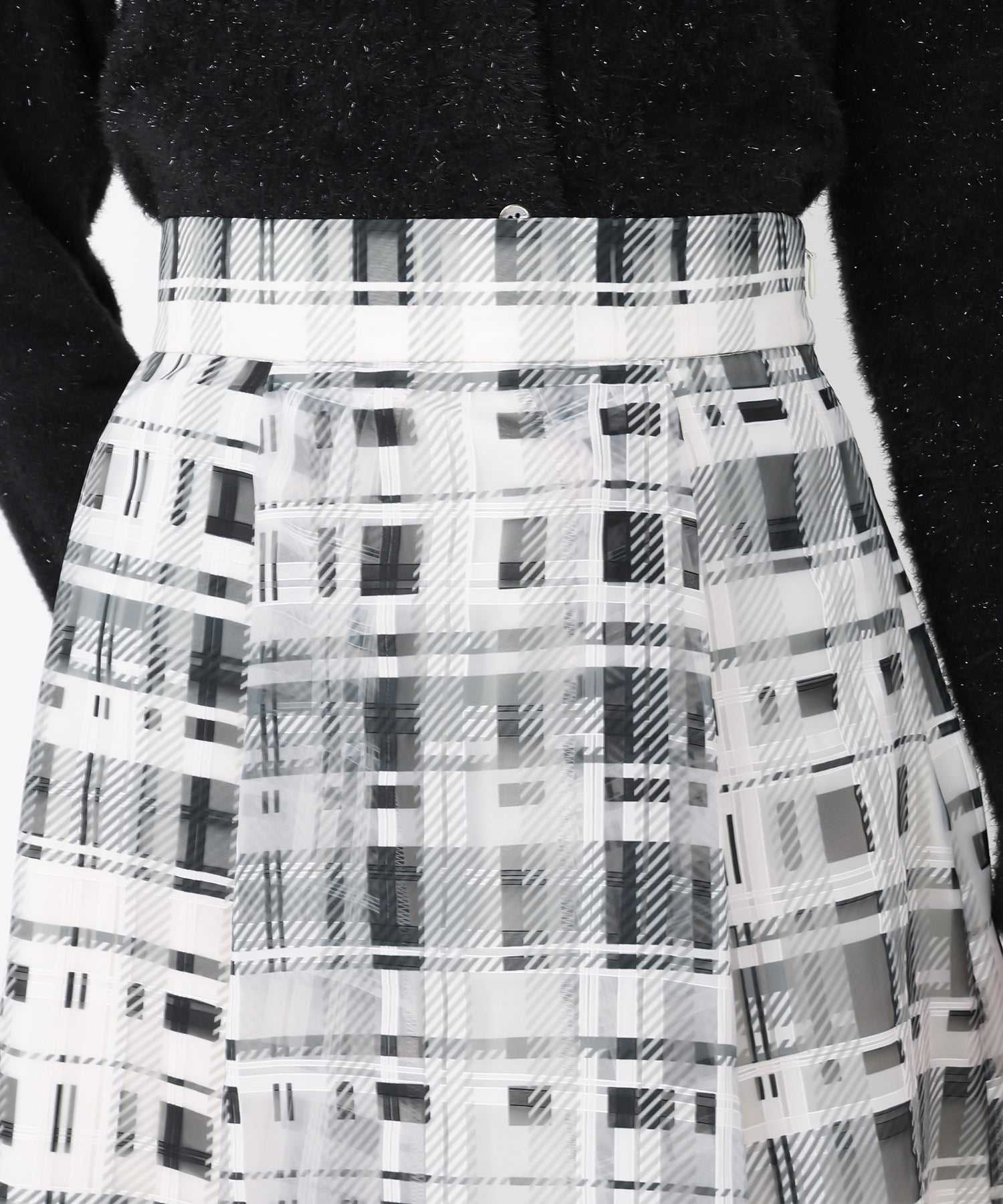 ミッシュマッシュ MISCH MASCH 2025春夏新作 シアーチェックフレアスカート/MM517217