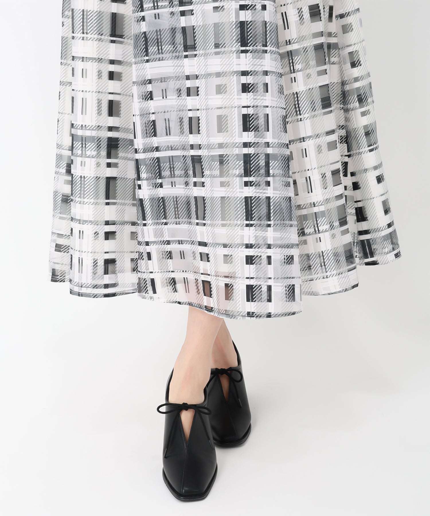 ミッシュマッシュ MISCH MASCH 2025春夏新作 シアーチェックフレアスカート/MM517217