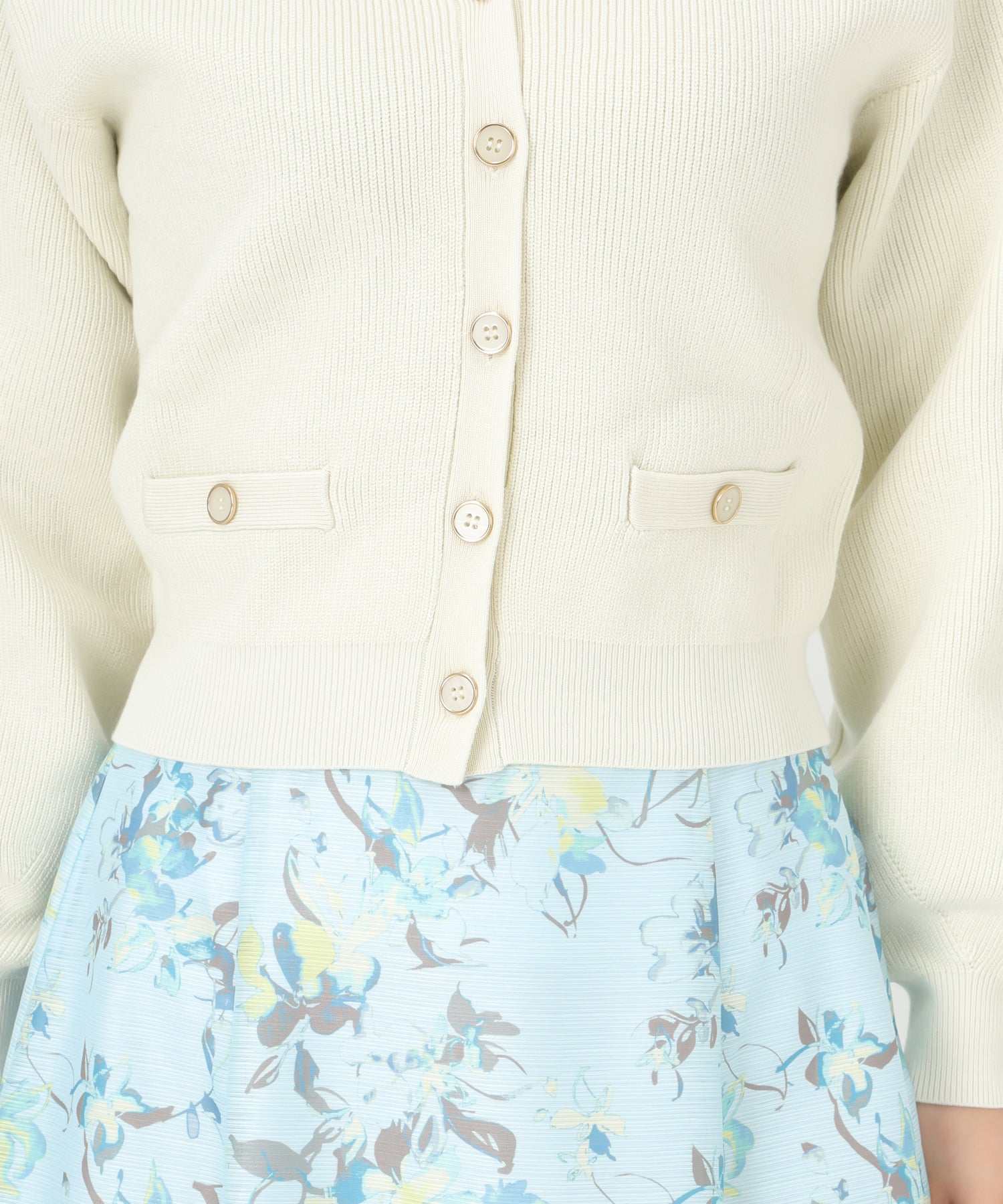 ミッシュマッシュ MISCH MASCH 2025春夏新作 畦Vネックカーディガン/MM518402