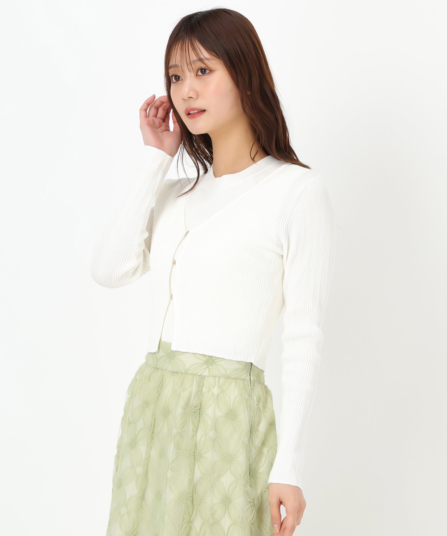 ミッシュマッシュ MISCH MASCH 2025春夏新作 金ホックリブニットアンサンブル/MM518303