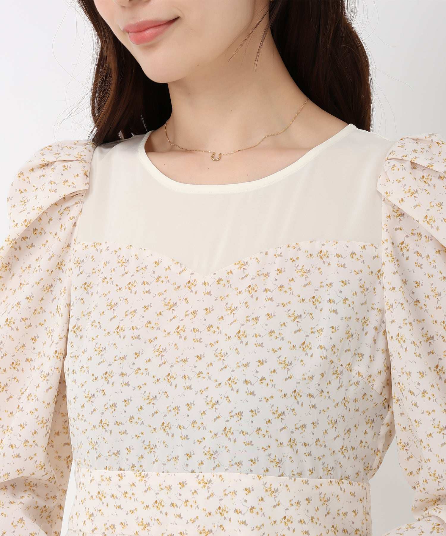 ミッシュマッシュ MISCH MASCH 2025春夏新作 透明切換小花紋美人魚裙/MM517410