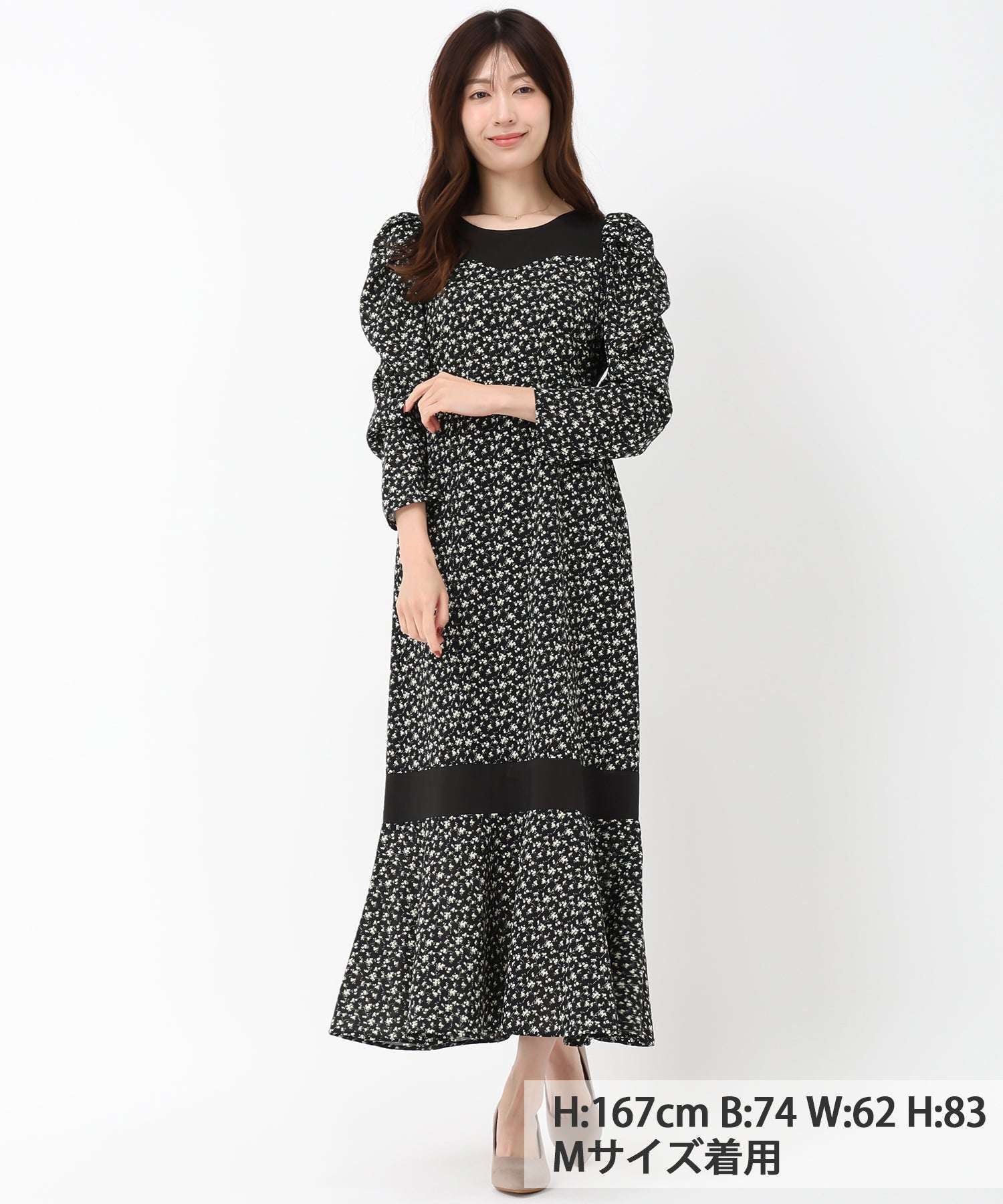 ミッシュマッシュ MISCH MASCH 2025春夏新作 透明切換小花紋美人魚裙/MM517410