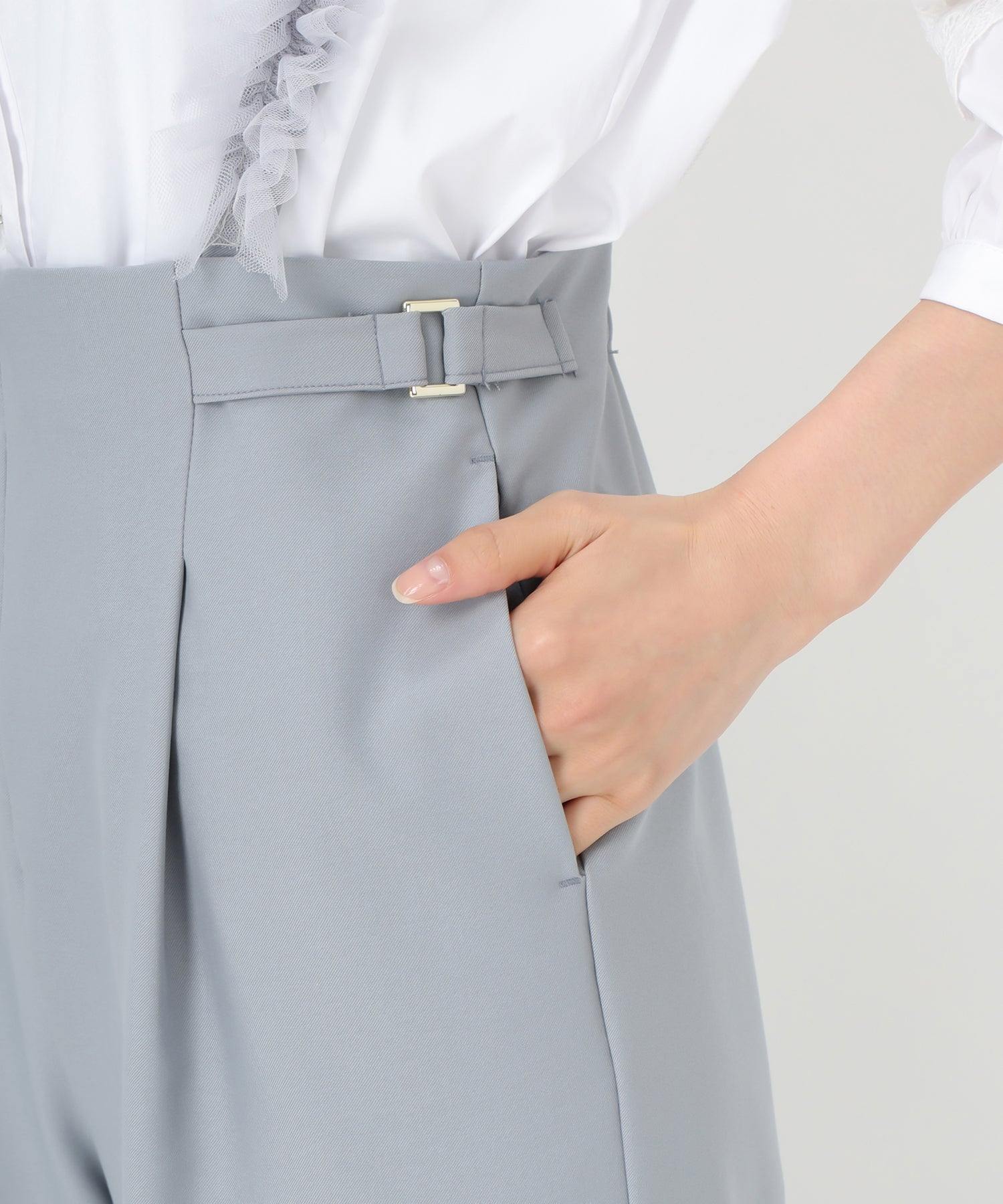 ミッシュマッシュ MISCH MASCH 2025春夏新作 チュールサスペンダーワイドパンツ/MM517304 (BLUE) BLUE