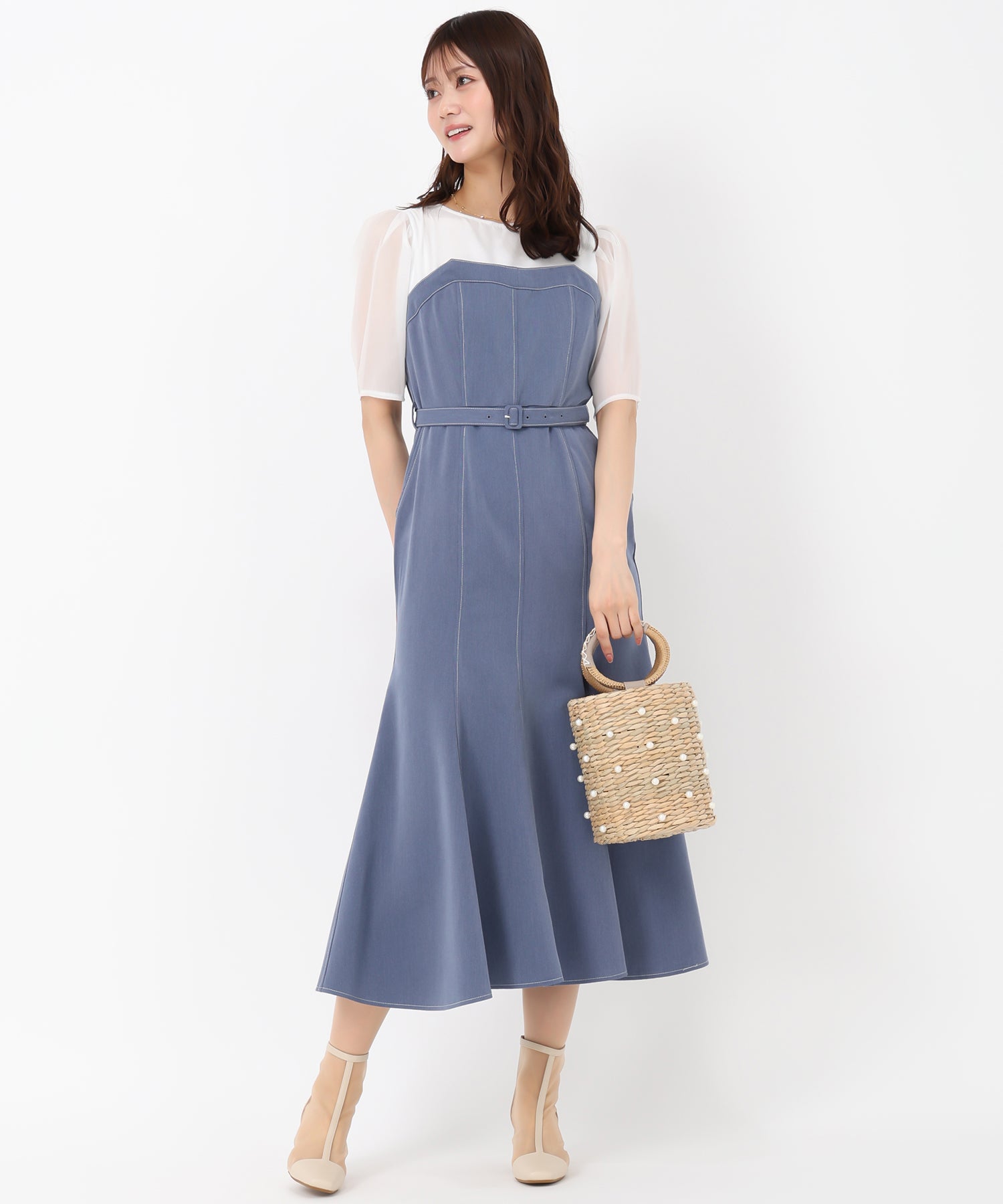 MISCH MASCH 2025 Spring/Summer New Collection Docking Chambray One-Piece/MM527403