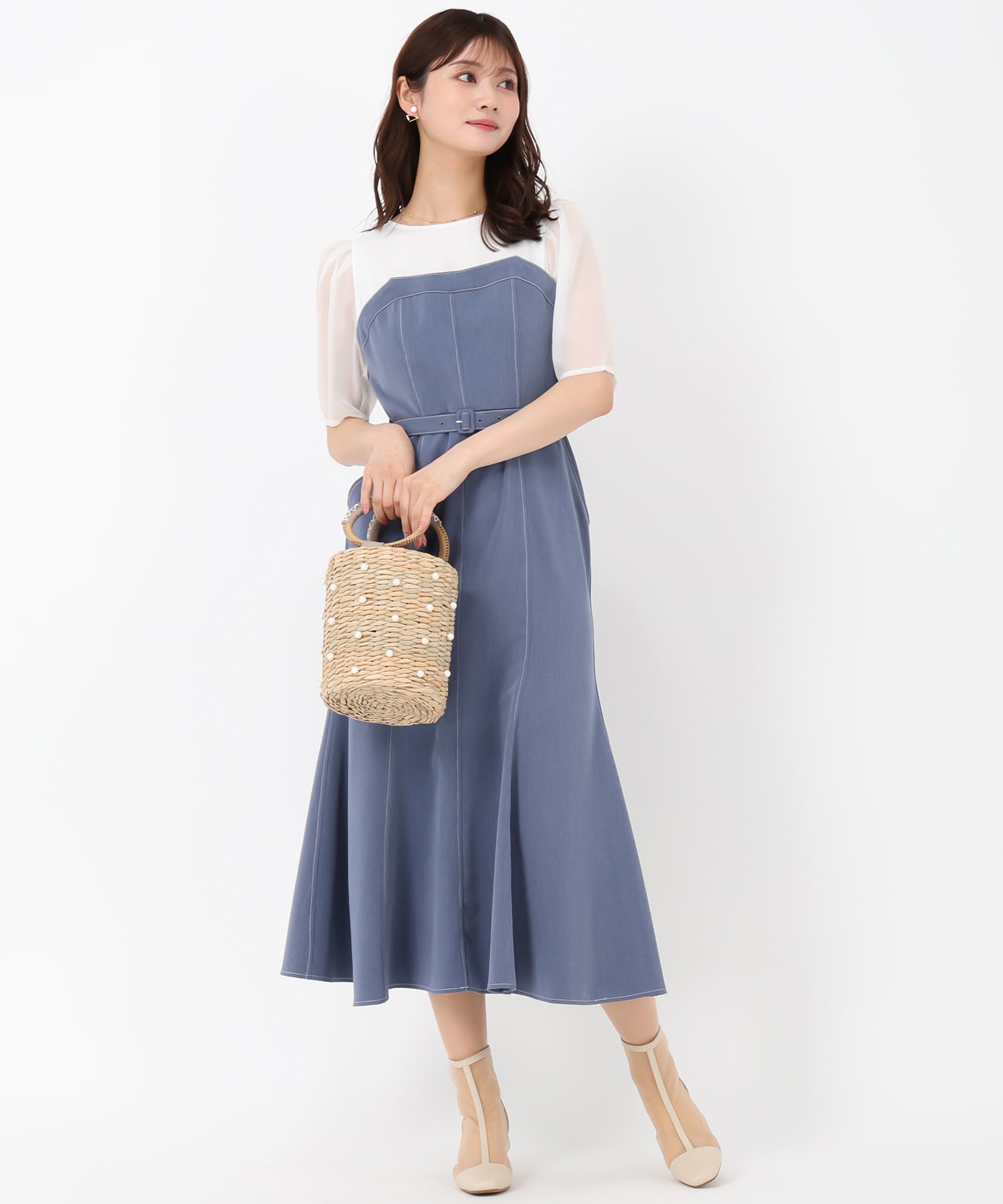 MISCH MASCH 2025 Spring/Summer New Collection Docking Chambray One-Piece/MM527403