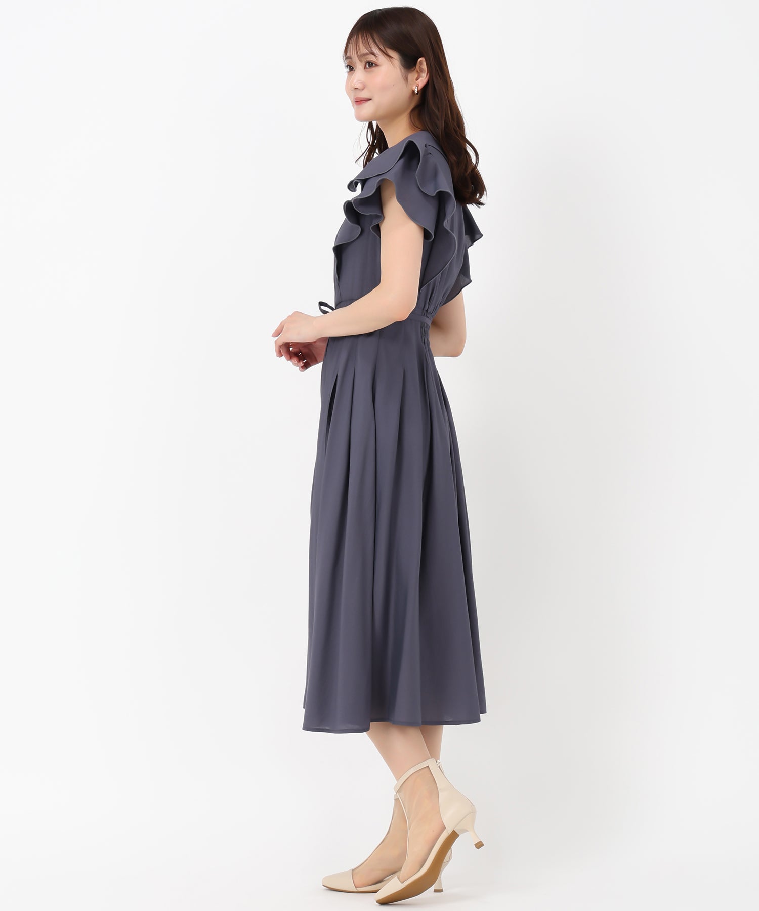 ミッシュマッシュ MISCH MASCH 2025SS ダブルフリルシャツワンピース/MM527406 (GREEN) GREEN