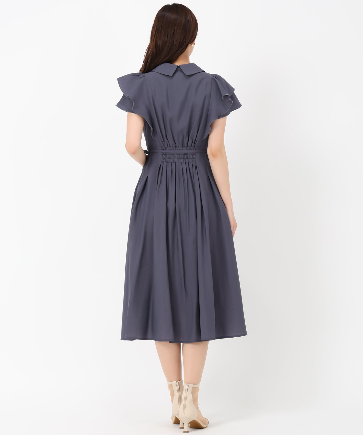 ミッシュマッシュ MISCH MASCH 2025SS ダブルフリルシャツワンピース/MM527406 (GREEN) GREEN