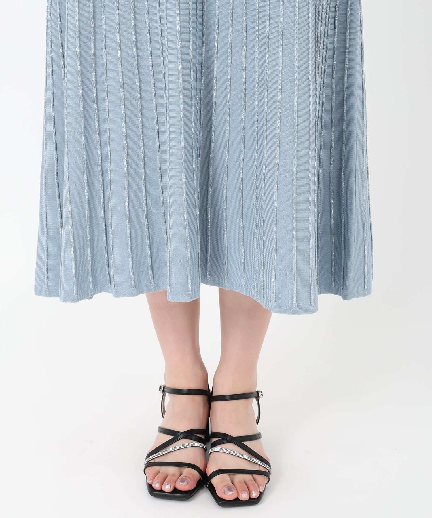 ミッシュマッシュ MISCH MASCH 2025春夏新作 オフショルラメニットワンピース (RED) RED