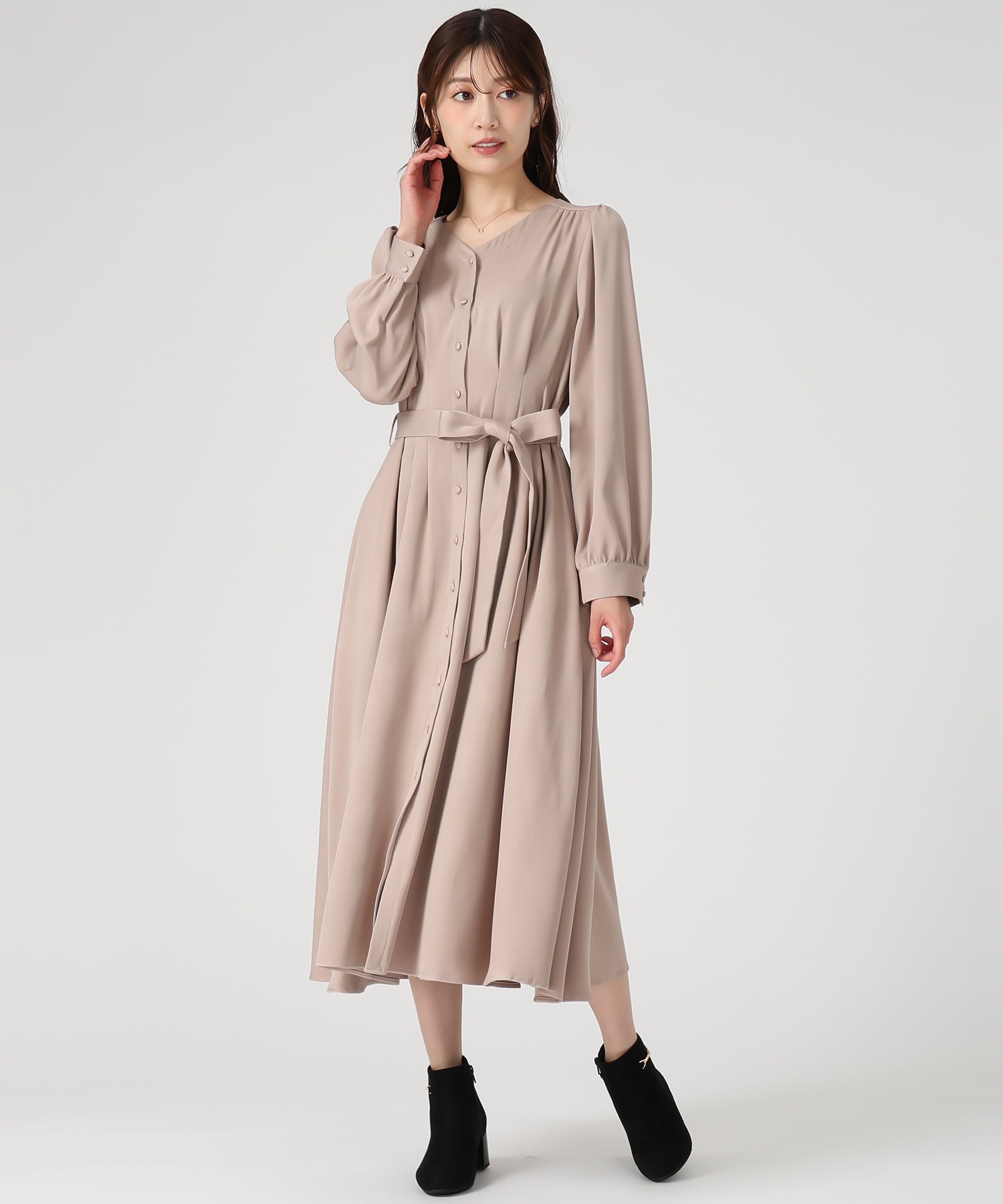 ミッシュマッシュ MISCH MASCH WEB限定 シャツワンピース MM557409 (BEIGE) BEIGE
