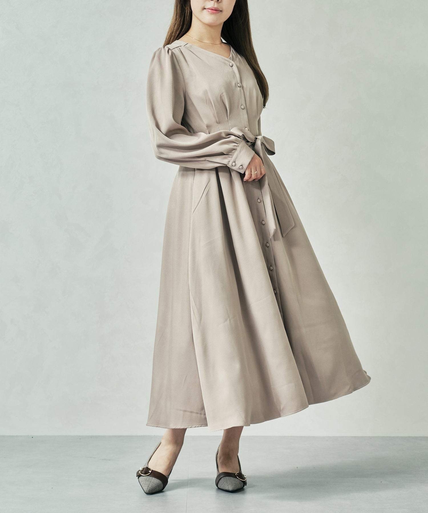 ミッシュマッシュ MISCH MASCH WEB限定 シャツワンピース MM557409 (BEIGE) BEIGE