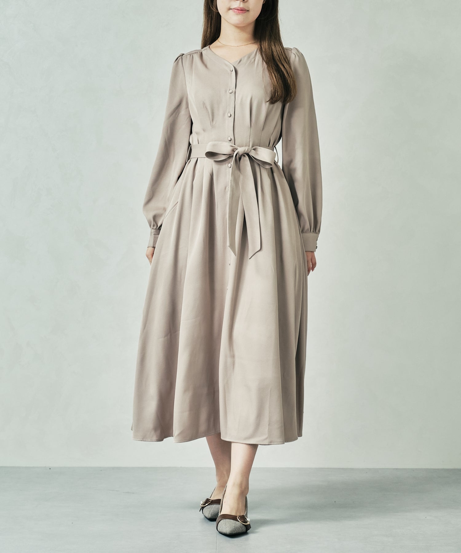 ミッシュマッシュ MISCH MASCH WEB限定 シャツワンピース MM557409 (BEIGE) BEIGE