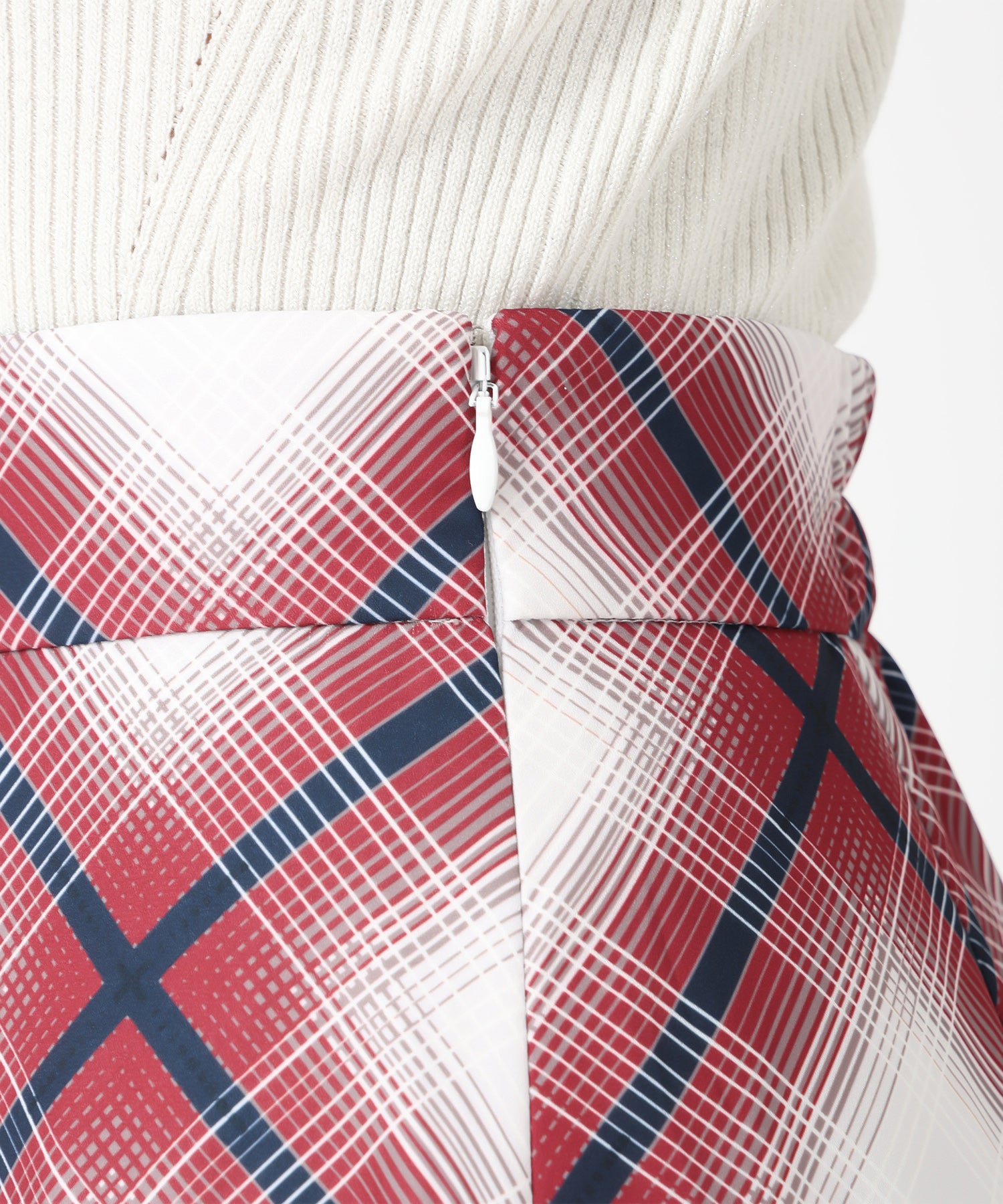 ミッシュマッシュ MISCH MASCH 2025秋冬新作 バイアスチェックプリントスカート MM537213 (RED) RED