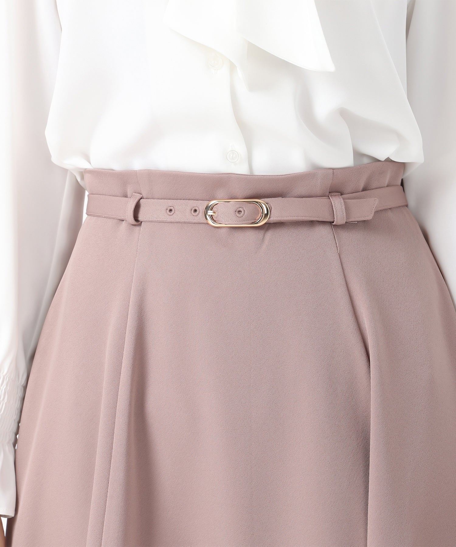 ミッシュマッシュ MISCH MASCH 2025秋冬新作 ベルト付きフレアスカート MM537210 (RED) RED