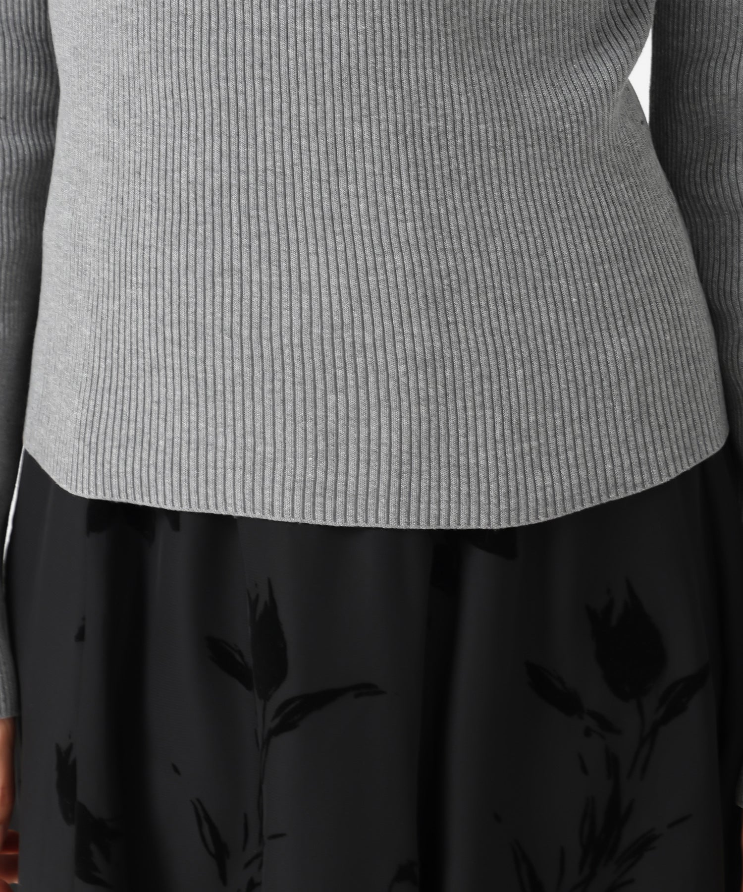 ミッシュマッシュ MISCH MASCH 2025秋冬新作 2way配色アシメケープニット MM548303 (BLACK) BLACK