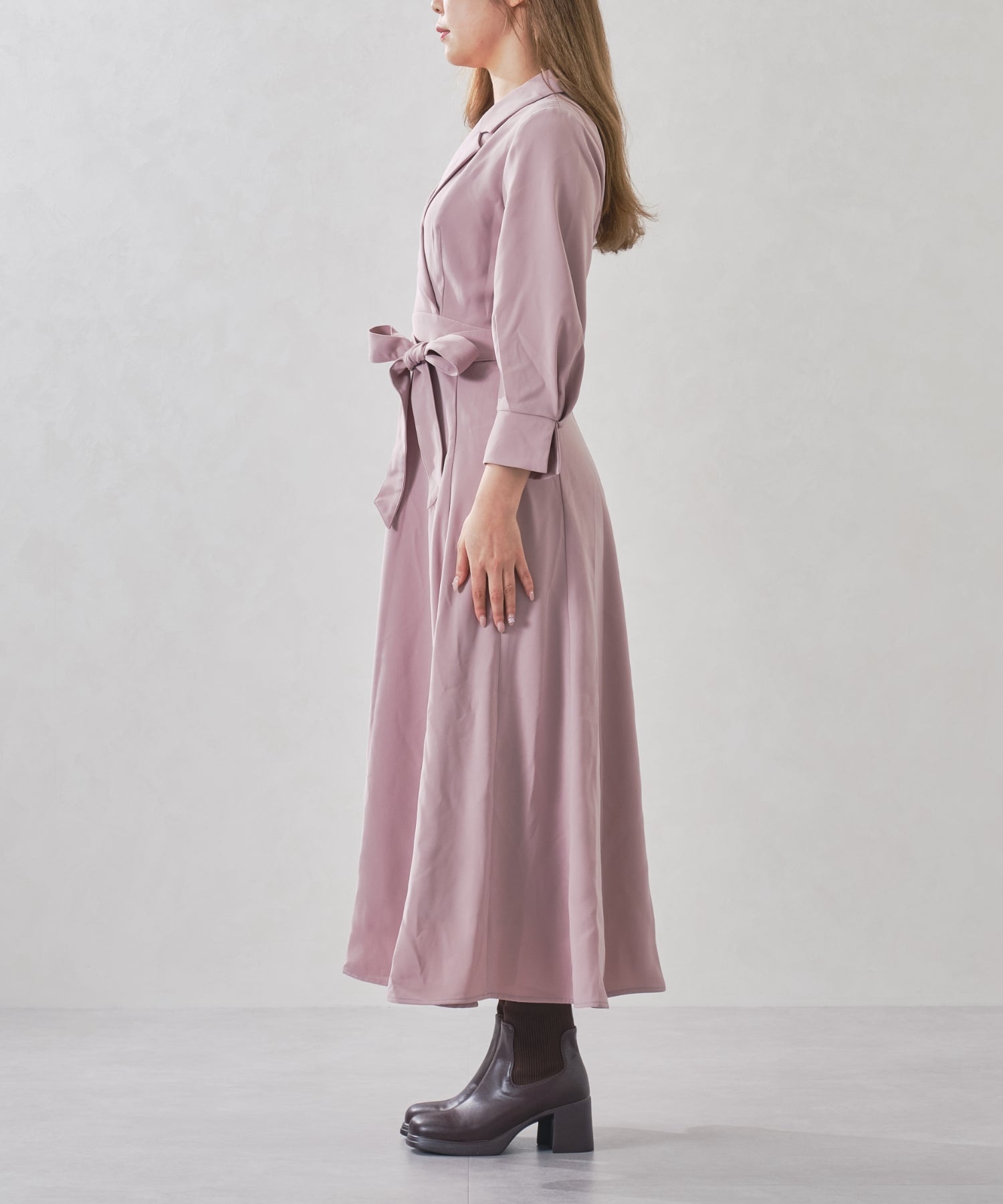 ミッシュマッシュ MISCH MASCH 2025秋冬新作 テーラードフレアワンピース MM557412 (PINK) PINK