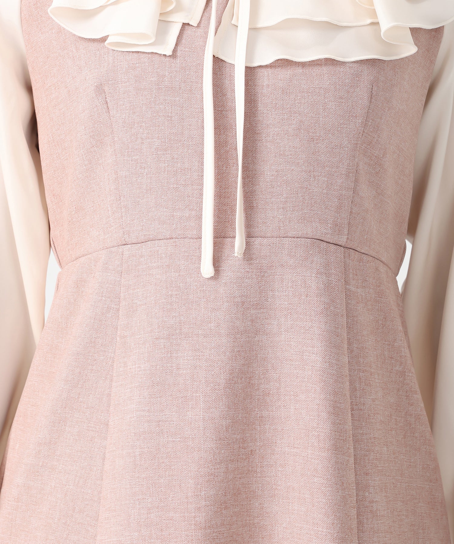 ミッシュマッシュ MISCH MASCH 2025秋冬新作 フリルカラーマーメイドワンピース MM547411 (BLACK) BLACK