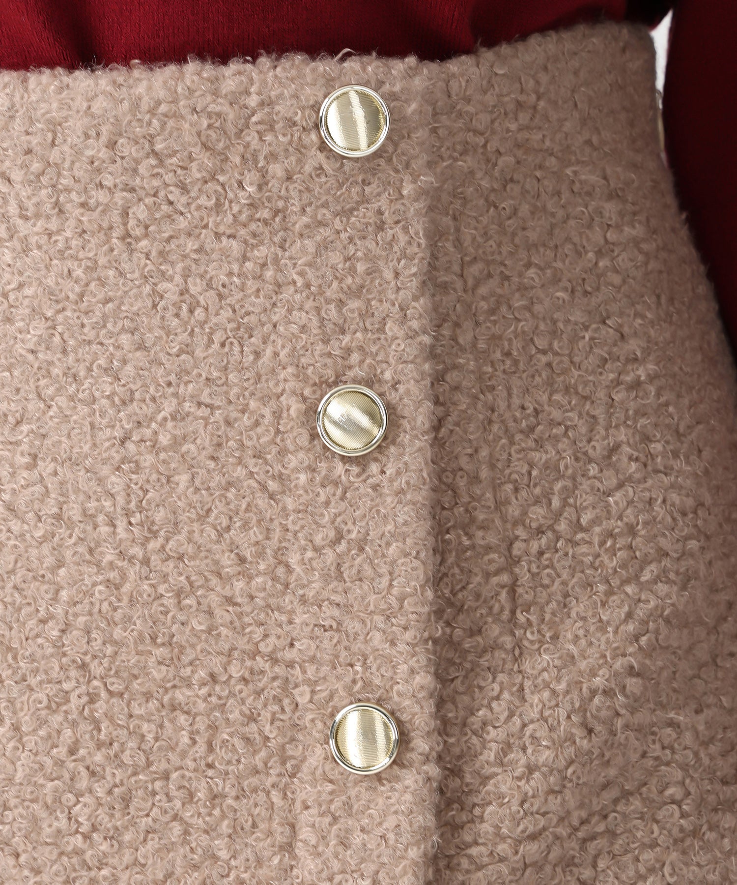 ミッシュマッシュ MISCH MASCH 2025秋冬新作 ブークレーミニスカート MM547222 (MOCHA) MOCHA