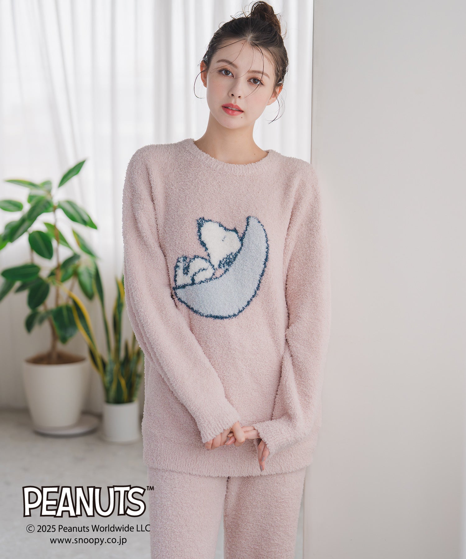 ミッシュマッシュ MISCH MASCH 2025秋冬新作 PEANUTSデザインルームウェアトップス MM548902 (PINK) PINK