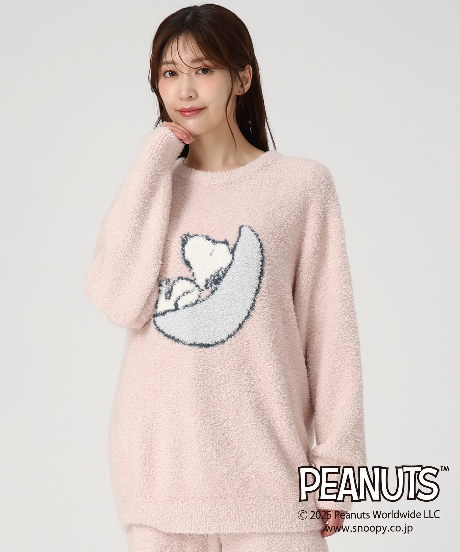 ミッシュマッシュ MISCH MASCH 2025秋冬新作 PEANUTSデザインルームウェアトップス MM548902 (PINK) PINK