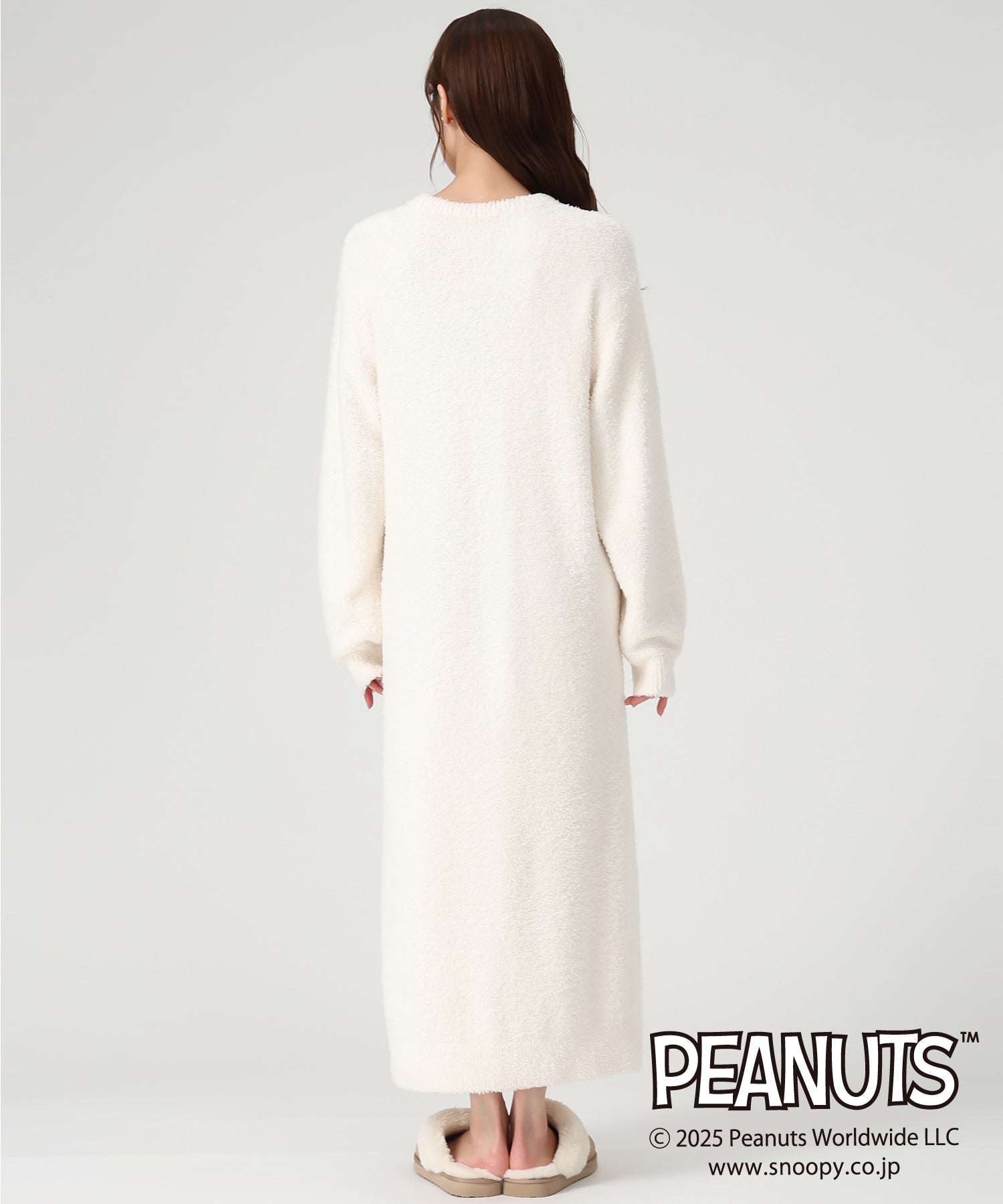 ミッシュマッシュ MISCH MASCH 2025秋冬新作 PEANUTSデザインルームウェアワンピース MM548901 (IVORY) IVORY